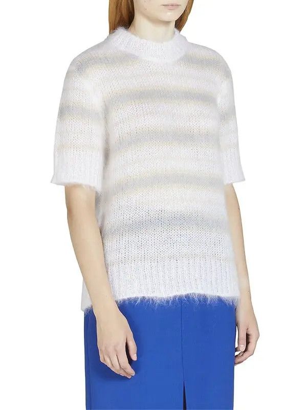 Marni o1srvl11e0624 Sweater in Natural White Size M / US 6-8 / IT 42-44 - 4 Thumbnail