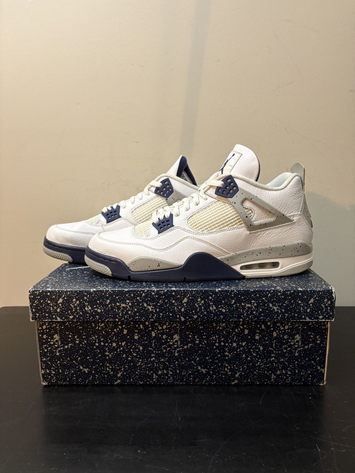 Jordan Brand Nike Jordan 4 Retro Midnight Navy Size US 15 / EU 48 - 1 Thumbnail