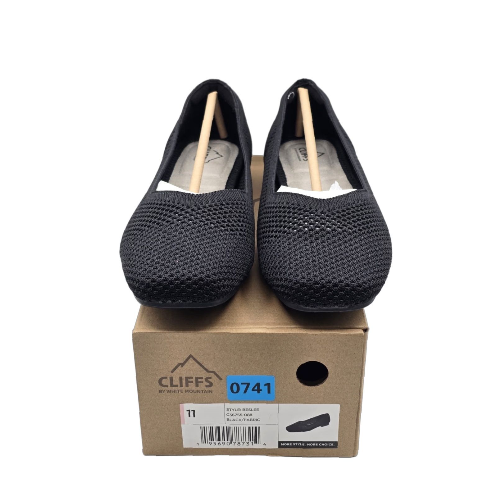 Vintage NIB CLIFFS BY WHITE MOUNTAIN Women’s Beslee Flats - Black/Fabric - Size 11 Size US 11 / IT 41 - 1 Thumbnail