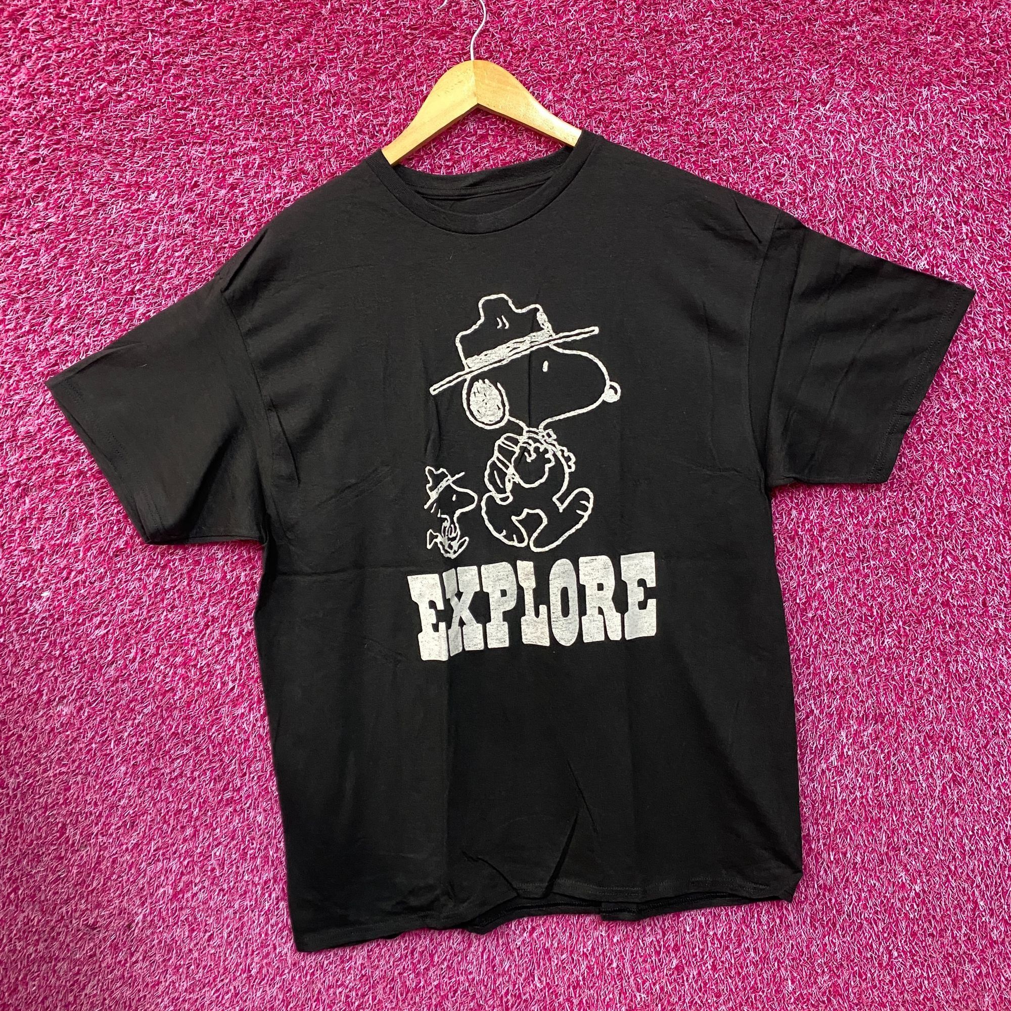 Peanuts Peanuts Snoopy & Woodstock Explore Charcoal T-Shirt XL Size US XL / EU 56 / 4 - 3 Thumbnail