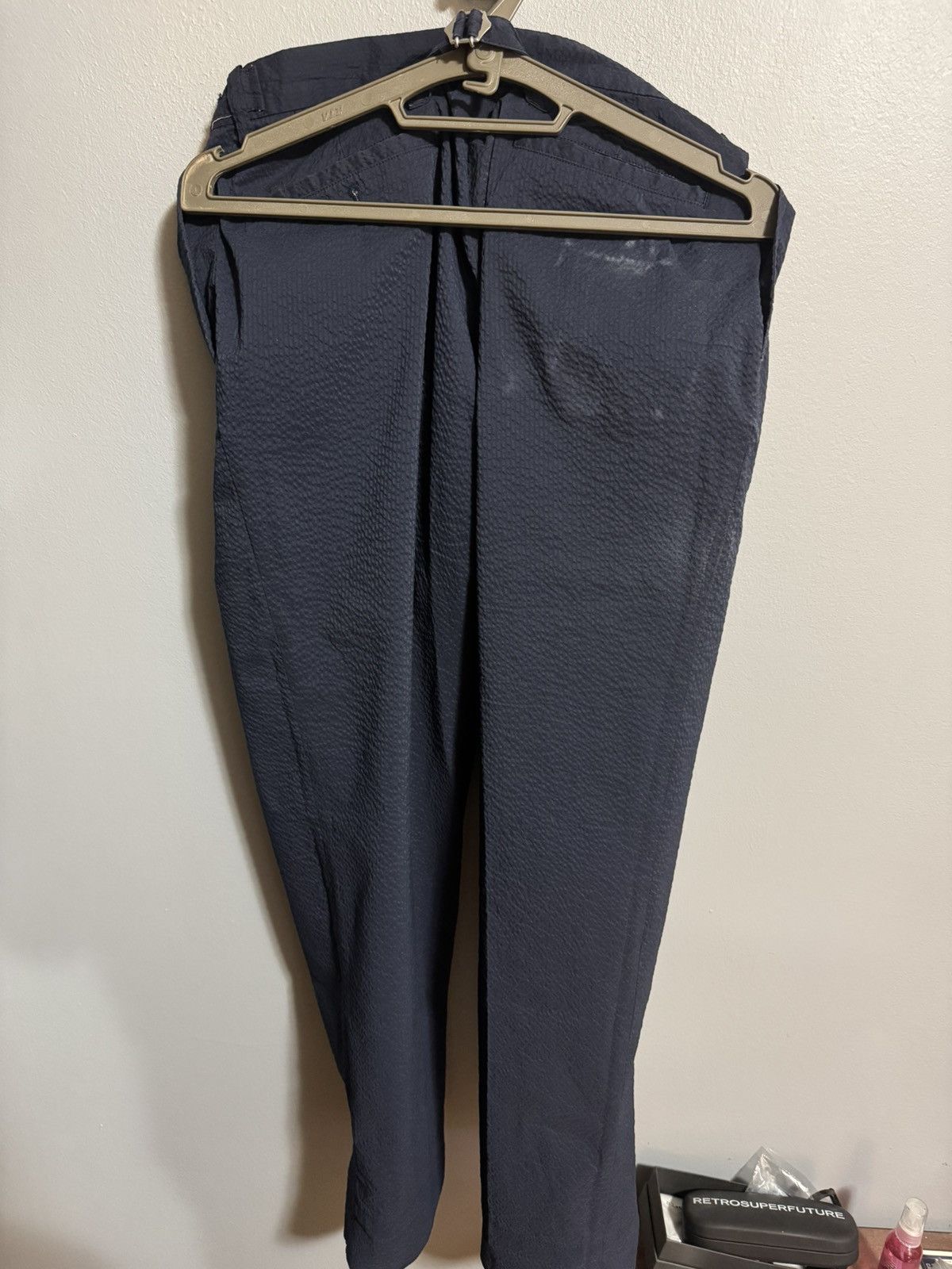 Beams Plus Beans Plus Blue/Navy Seersucker Pants (22S-BP240) Size US 31 - 2 Thumbnail