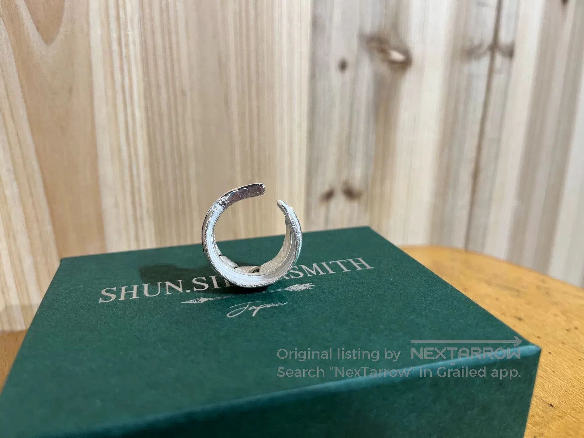 Takumi shun smith feather ring in silver. Size ONE SIZE - 5 Thumbnail