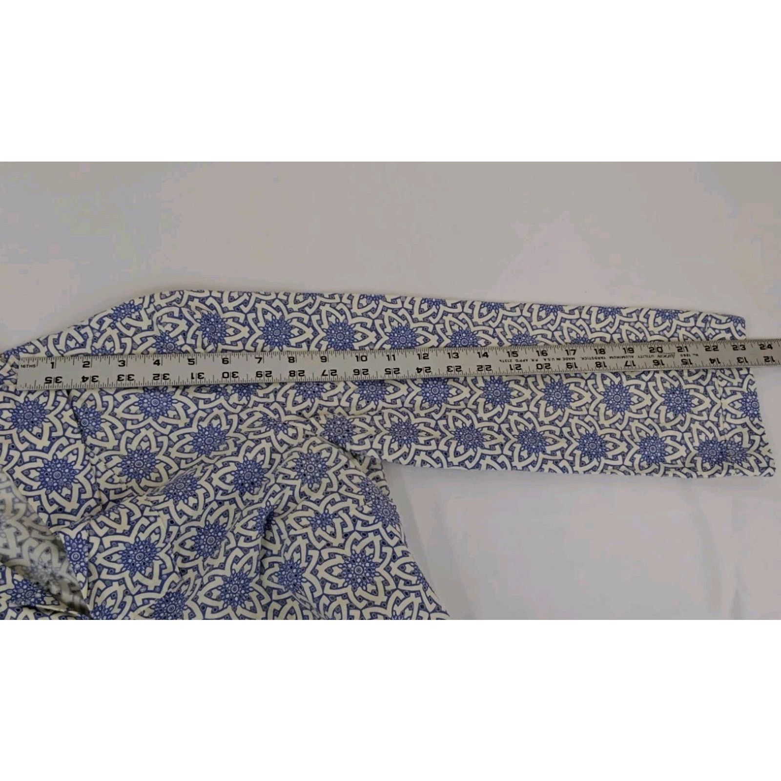 Tory Burch Tory Burch Eyelet Tunic Women's 8 Blue/White Floral Unlined Size M / US 6-8 / IT 42-44 - 9 Thumbnail