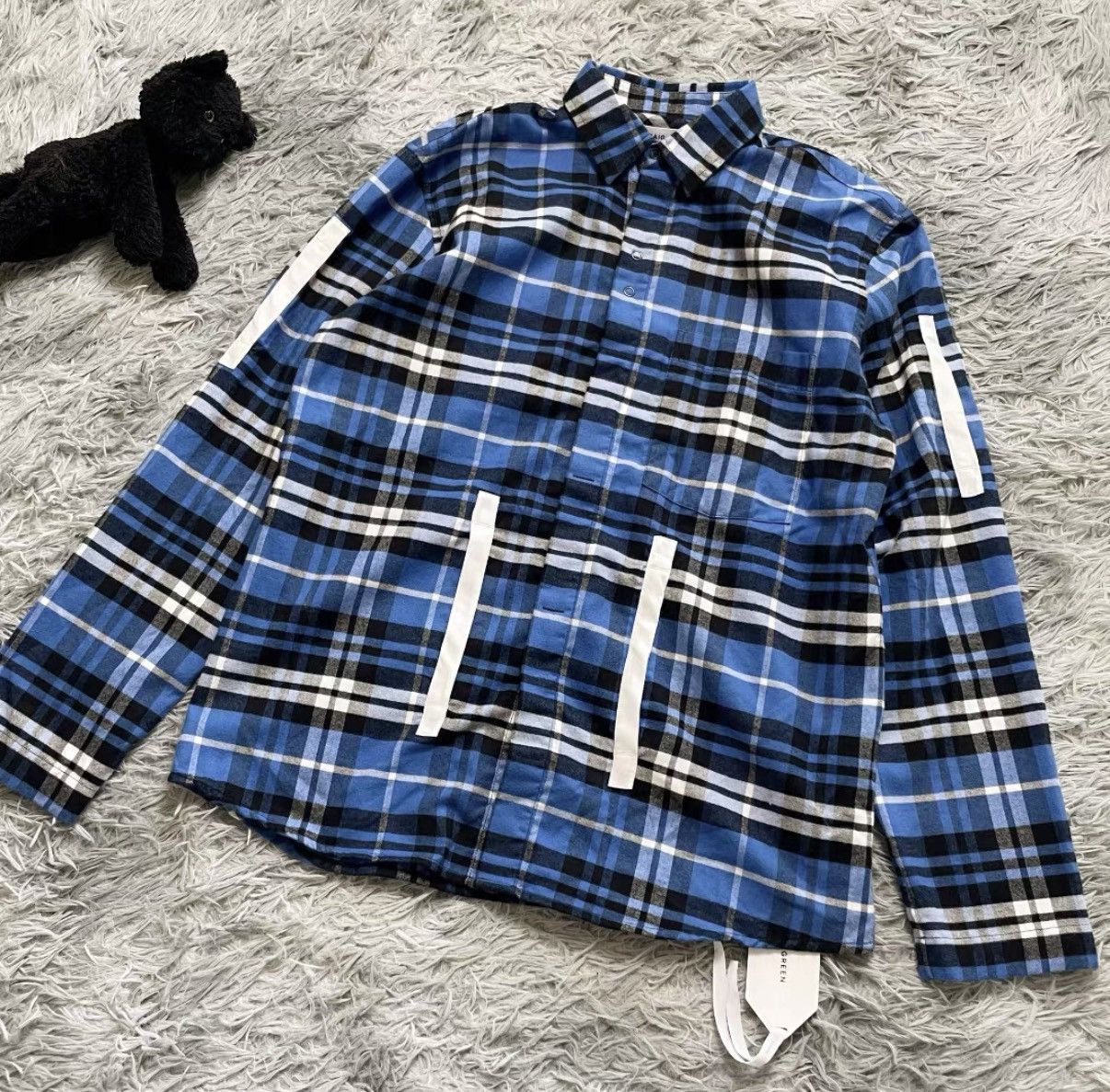 Craig Green Craig Green Blue Plaid Flannel Shirt J29 Size US XS / EU 42 / 0 - 3 Thumbnail