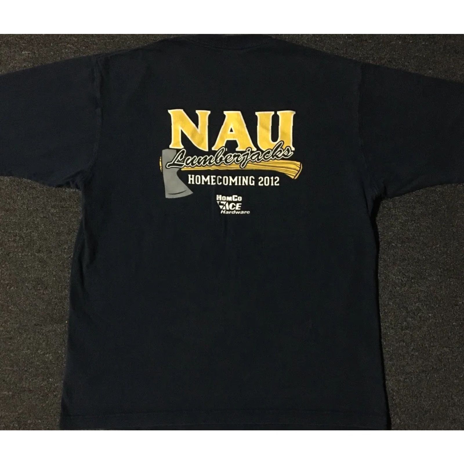 Lumberjack VINTAGE Carhartt NAU Lumberjacks Homecoming Faded Shirt M Blue College 90s Graphic Tee Mens Shirt Size US M / EU 48-50 / 2 - 2 Thumbnail