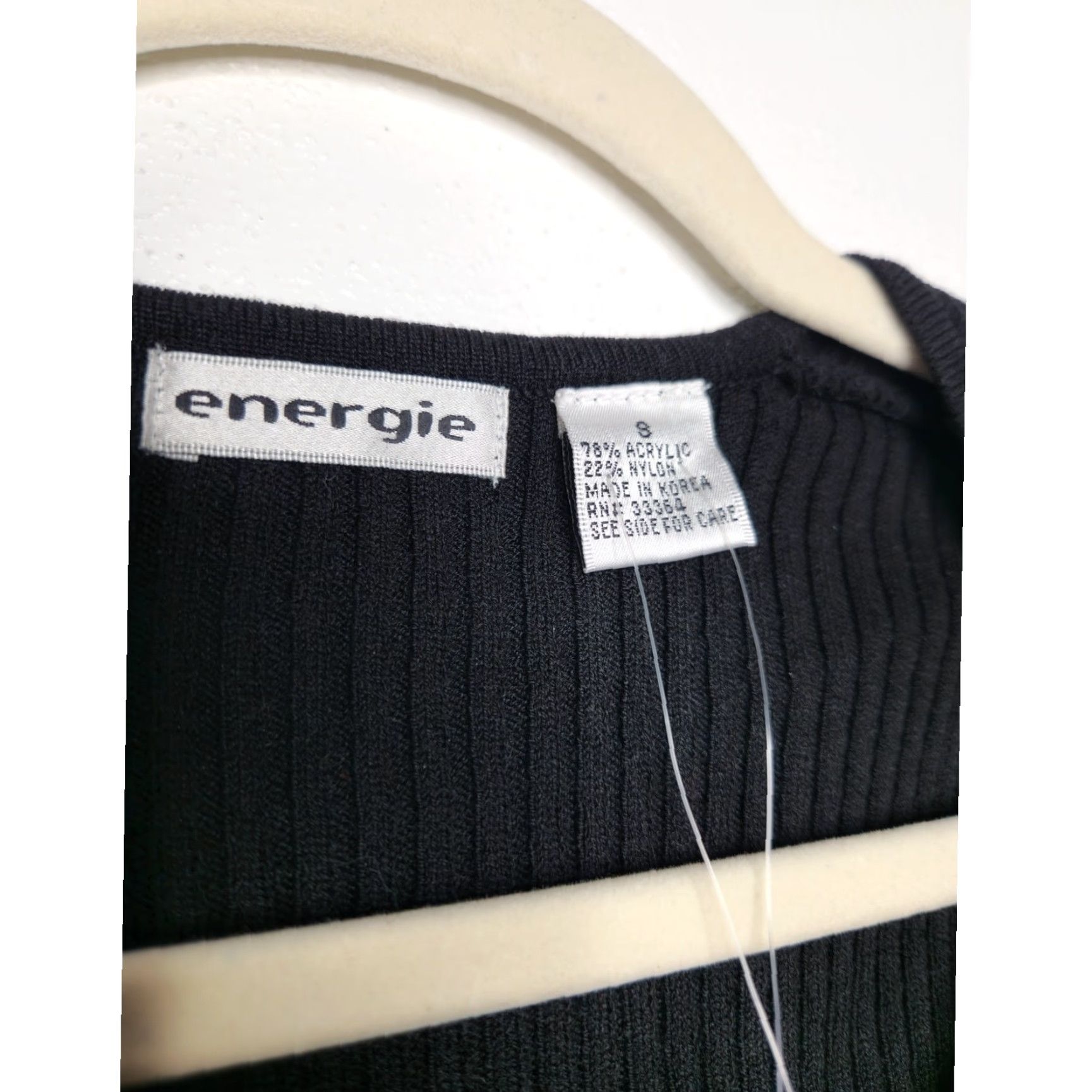 Energie VINTAGE Energie T-Shirt Women S Black NWT Small Y2k Goth Emo 90s 00s Witchy Fall Ribbed Stretchy graphic? Size S / US 4 / IT 40 - 4 Thumbnail