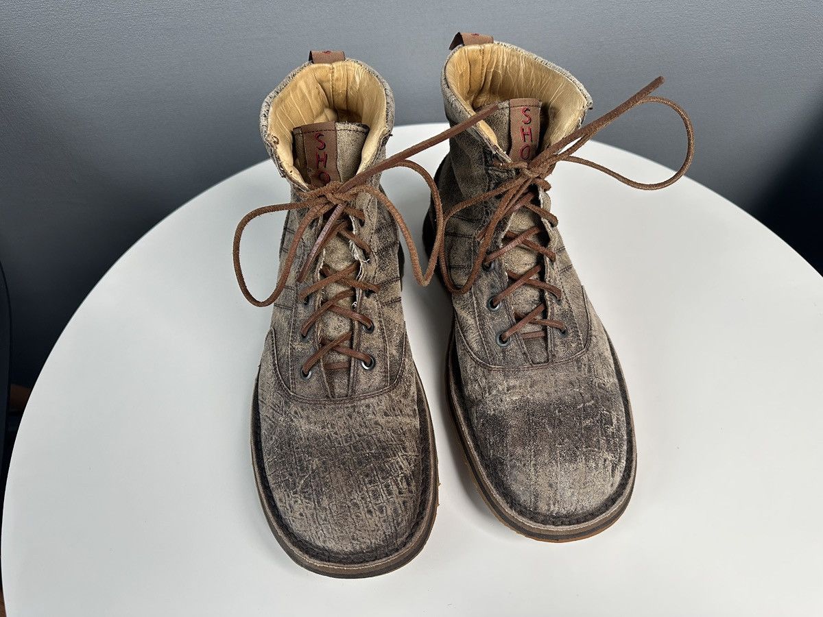 Shoto SHOTO Italy Artisan Distressed Leather Boots Elephant Grain Size US 8 / EU 41 - 2 Thumbnail