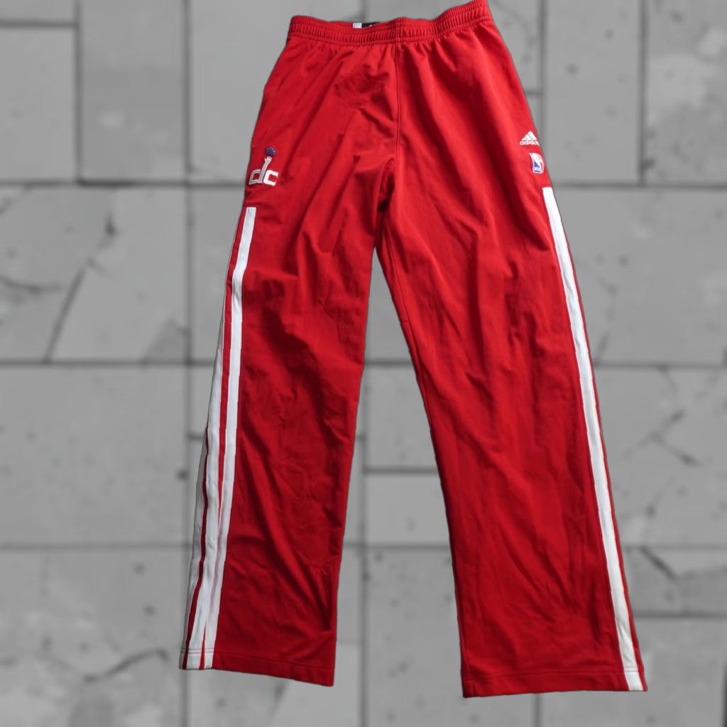 Adidas Adidas Pants 2XL Basketball Tear Away Track Pants Men Red +2 Length Washington Wizards Size US 39 - 1 Thumbnail