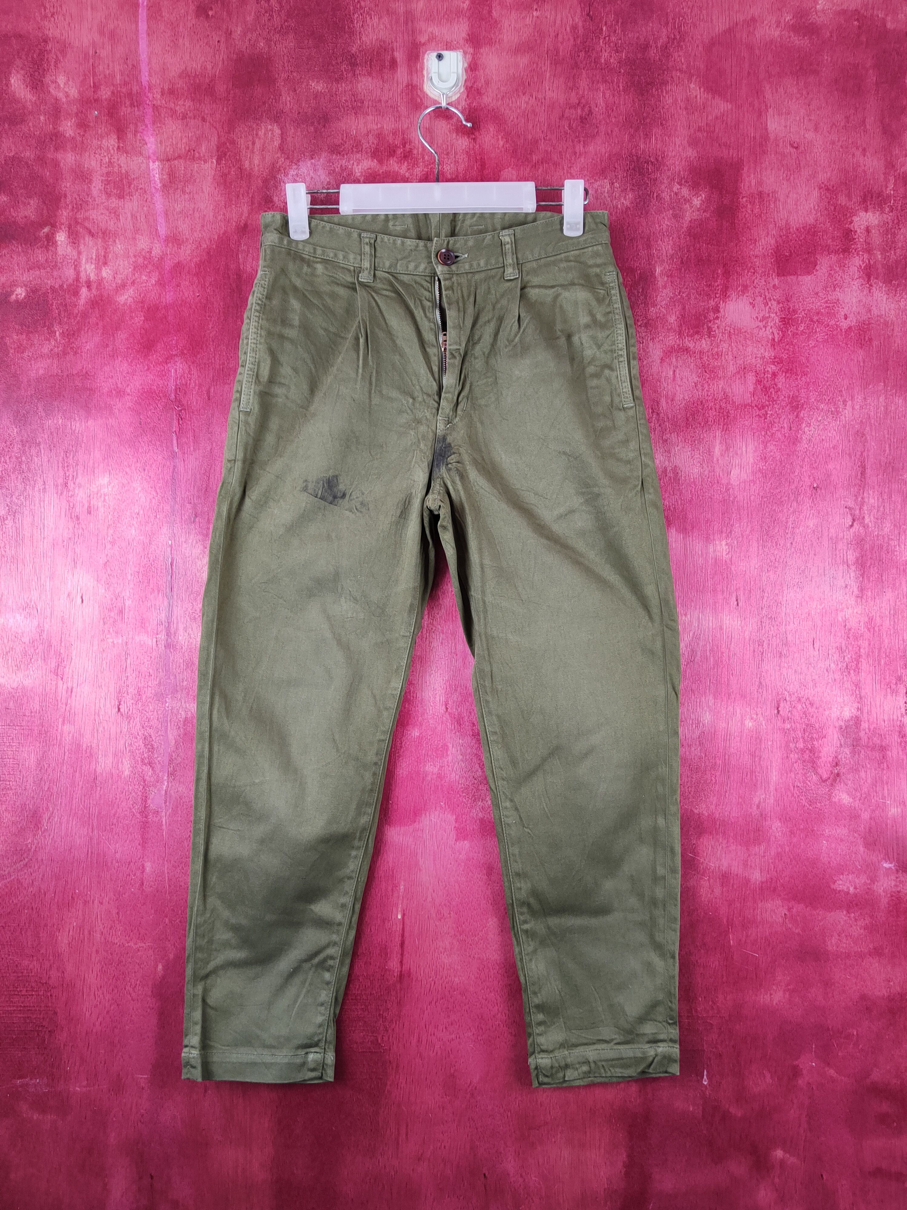 Japanese Brand Deep Blue Dark Olive Multipocket Casual Pants #S1736 Size US 29 - 1 Thumbnail