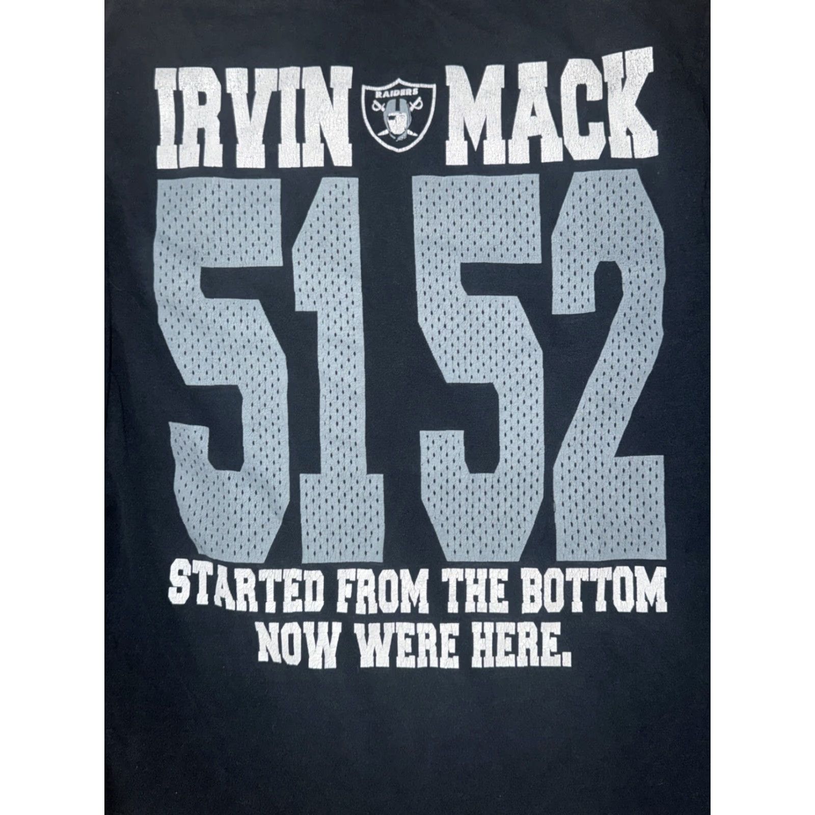 Jerzees VINTAGE Oakland Raiders Long Sleeve Shirt M Black Sack Bros Irvin And Mack Men Size US M / EU 48-50 / 2 - 5 Thumbnail
