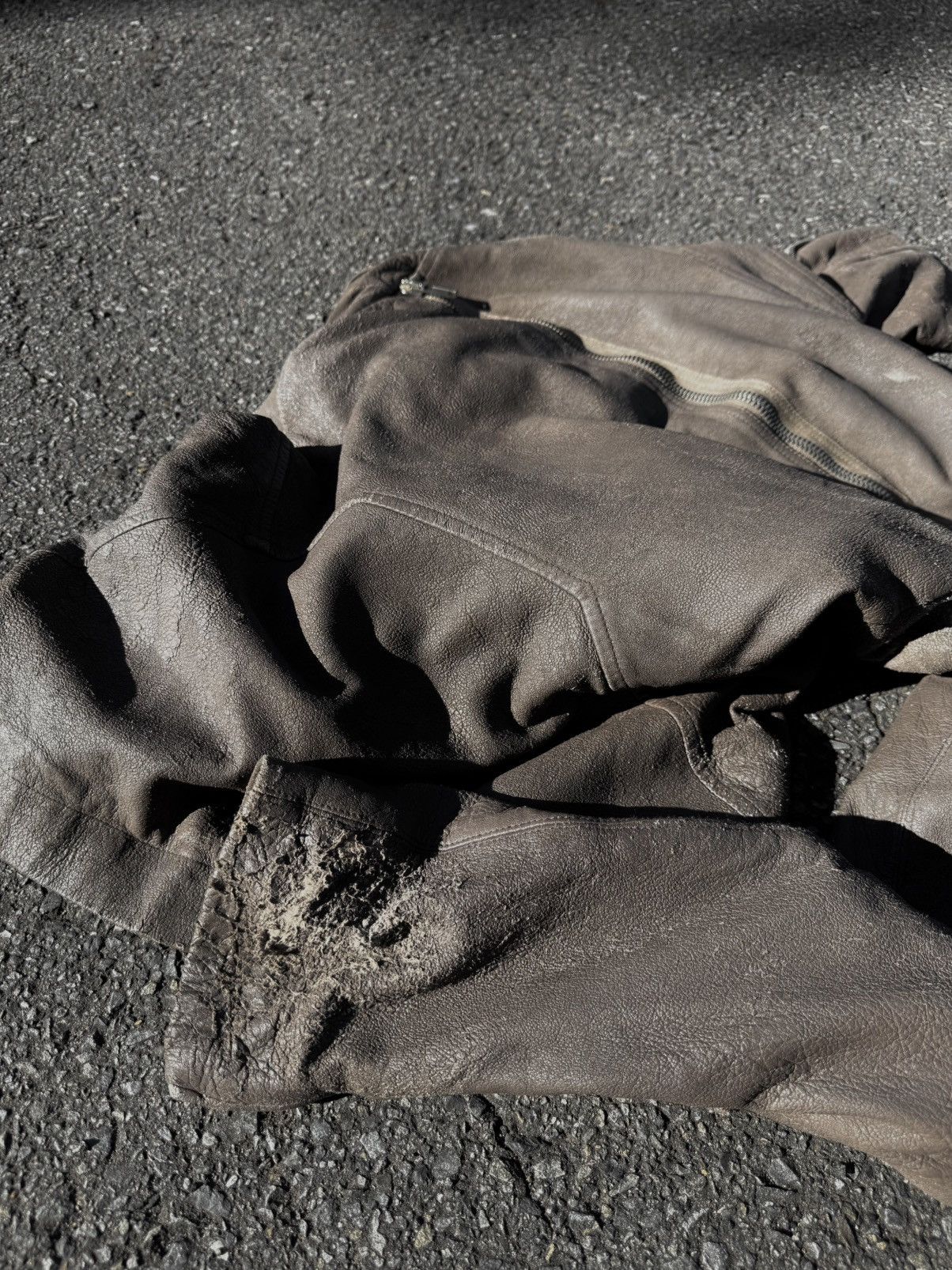 Rick Owens Rick Owens destroyed lamb skin leather jacket Size US XS / EU 42 / 0 - 6 Thumbnail