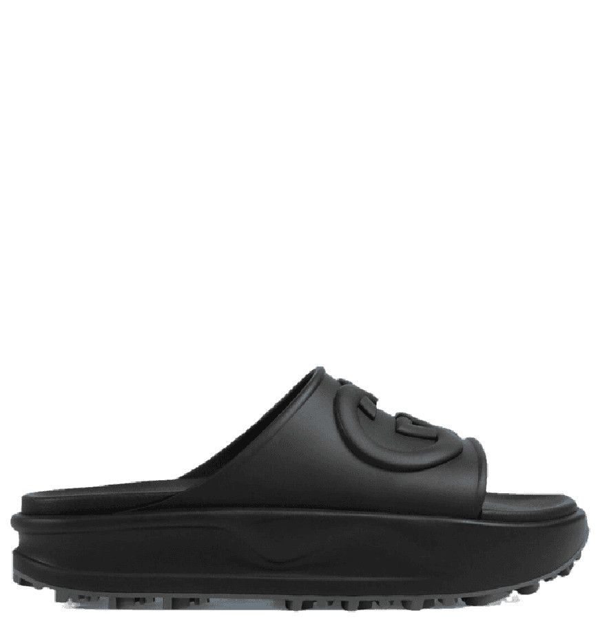 Gucci o1s1wg110425 Men's Interlocking G Slide Sandals in Black Size US 6.5 / EU 39-40 - 1 Thumbnail