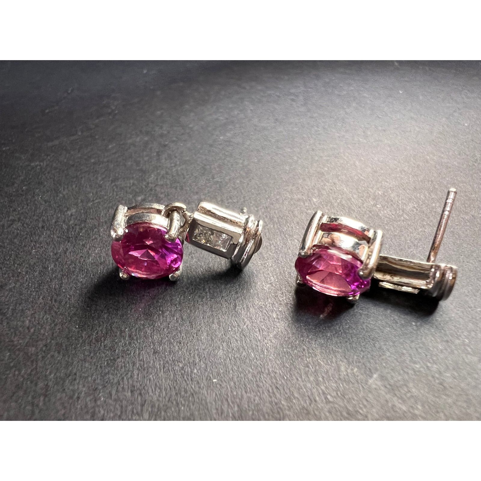 Other Lab purple sapphire and topaz sterling silver earrings Size ONE SIZE - 6 Thumbnail