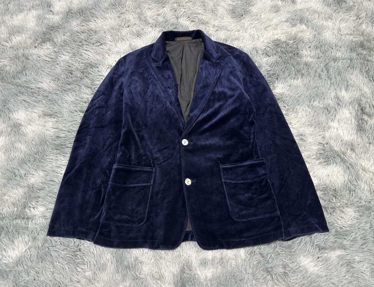 Undercover 🔥Undercoverism Velvet Blazer Jacket Navy Size US L / EU 52-54 / 3 - 1 Thumbnail