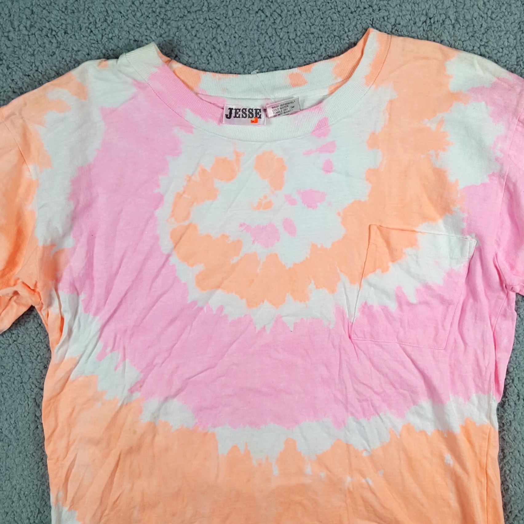 Vintage VINTAGE Jesse Men's T-Shirt S Pink Pastel Tie-Dye Swirl Hippie 90s Retro Y2K Size US S / EU 44-46 / 1 - 2 Thumbnail