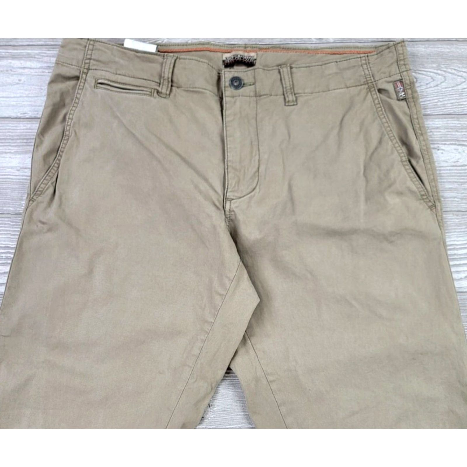 Napapijri Napapijri Geographic Hiking Chino Beige Pants Mens 35x30 Khakis Beige Cotton 90s Outdoor Casual Workwear Pants Mens Size US 35 - 3 Thumbnail