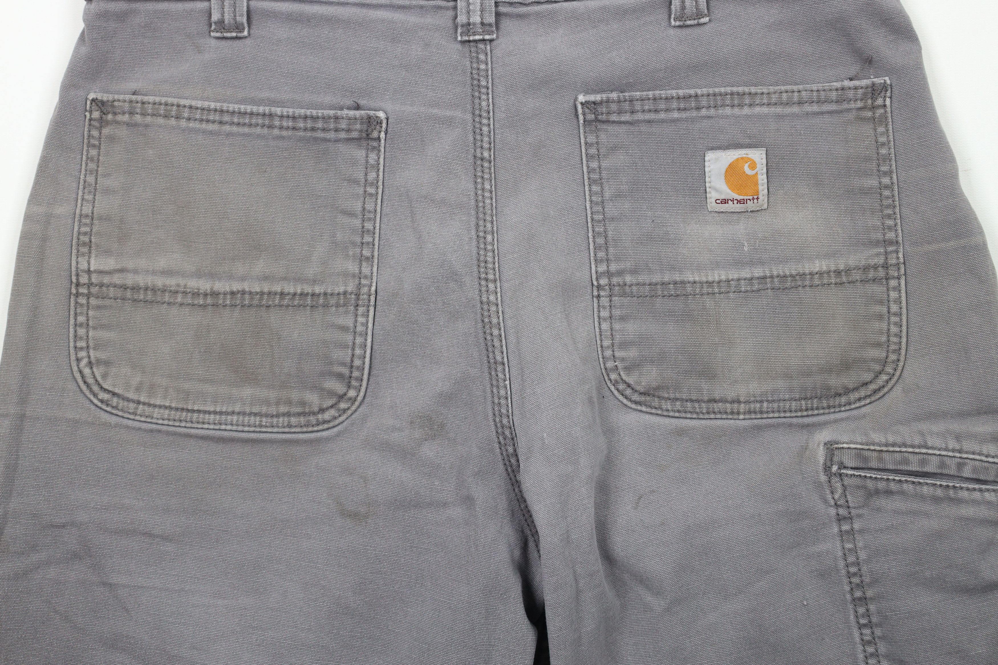 Carhartt × Vintage Vintage Carhartt Out Relaxed Fit Stretch Canvas Shorts Gray Size US 34 / EU 50 - 9 Thumbnail