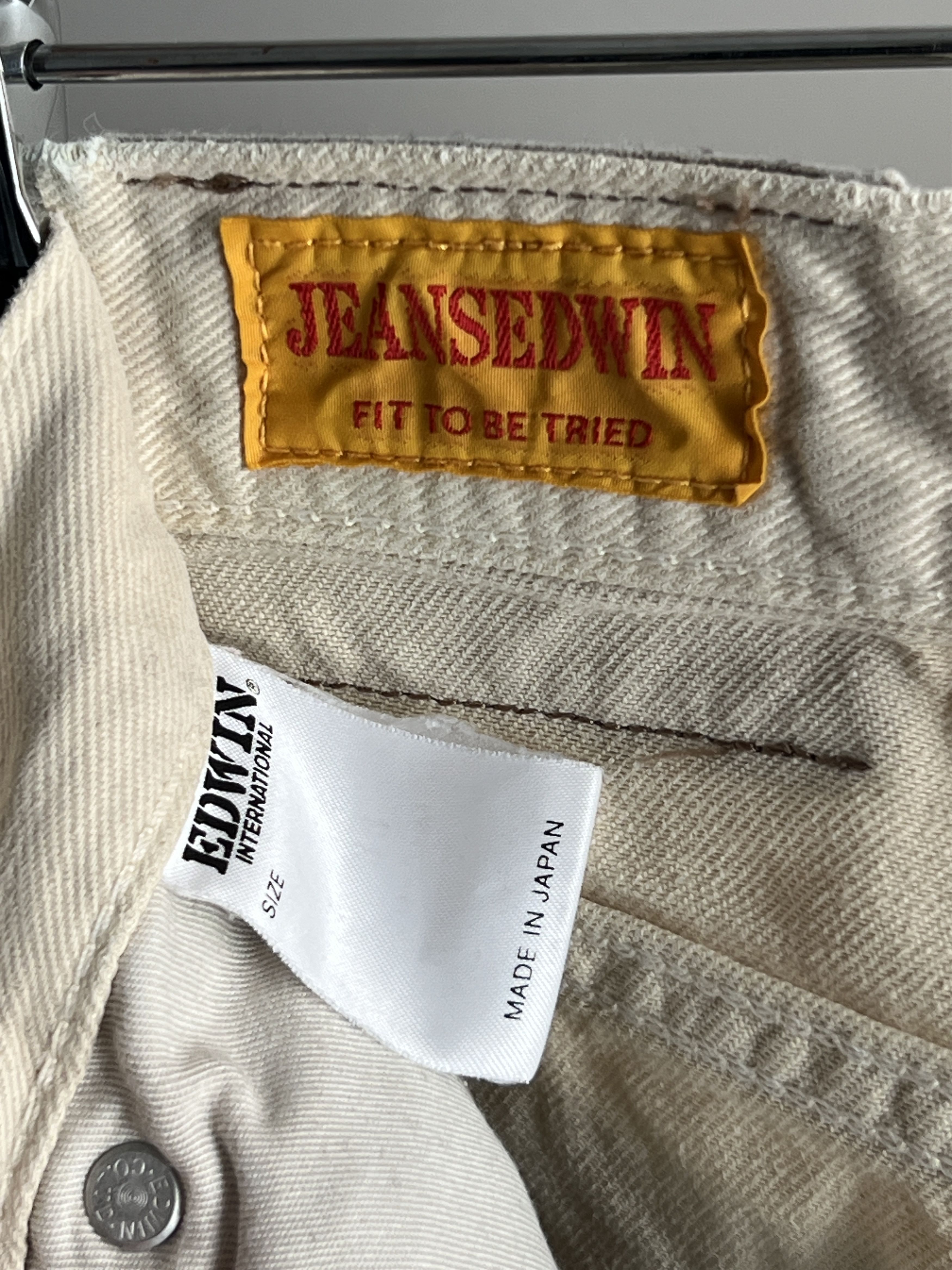 Edwin × Japanese Brand × Vintage Edwin Japanese Vintage Beige Jeans 30 x 34 Newton Work Size US 31 - 6 Thumbnail