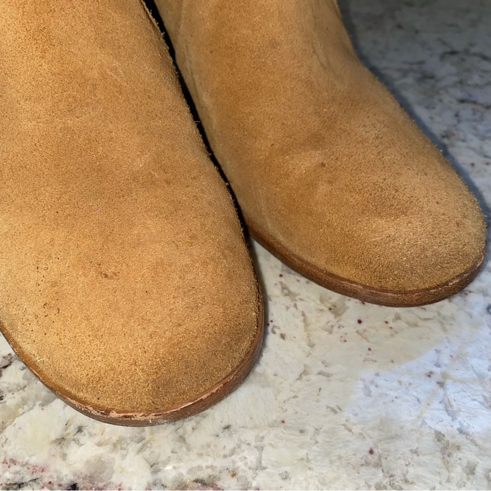 Tory Burch Tory Burch Sabe $398 Caramel Suede Ankle Booties size 9M EUC Size US 9 / IT 39 - 8 Thumbnail