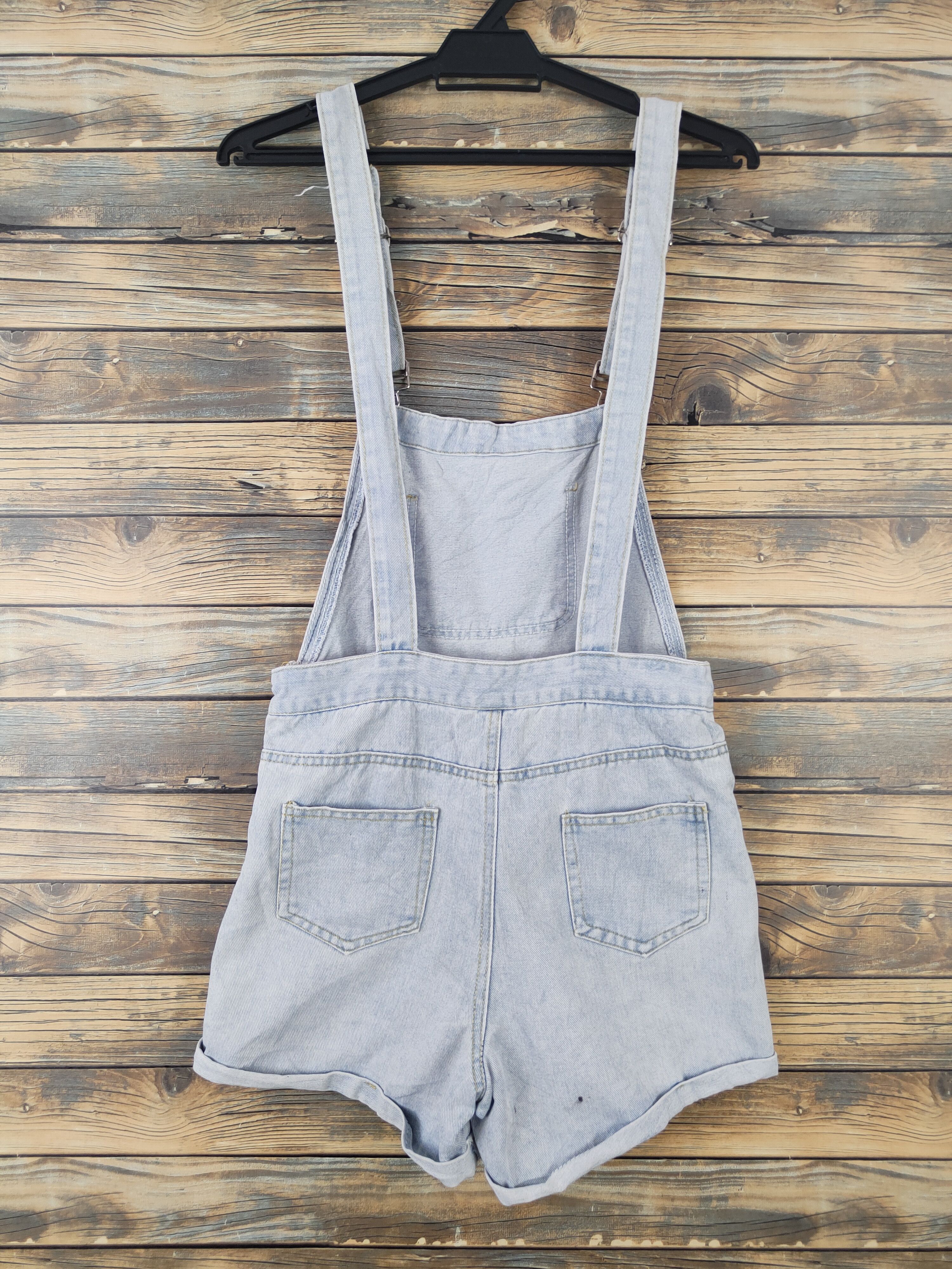 Japanese Brand × Vintage Yishanfushi Light Blue Denim Shortall Jumpsuits Size 28" / US 6 / IT 42 - 8 Thumbnail