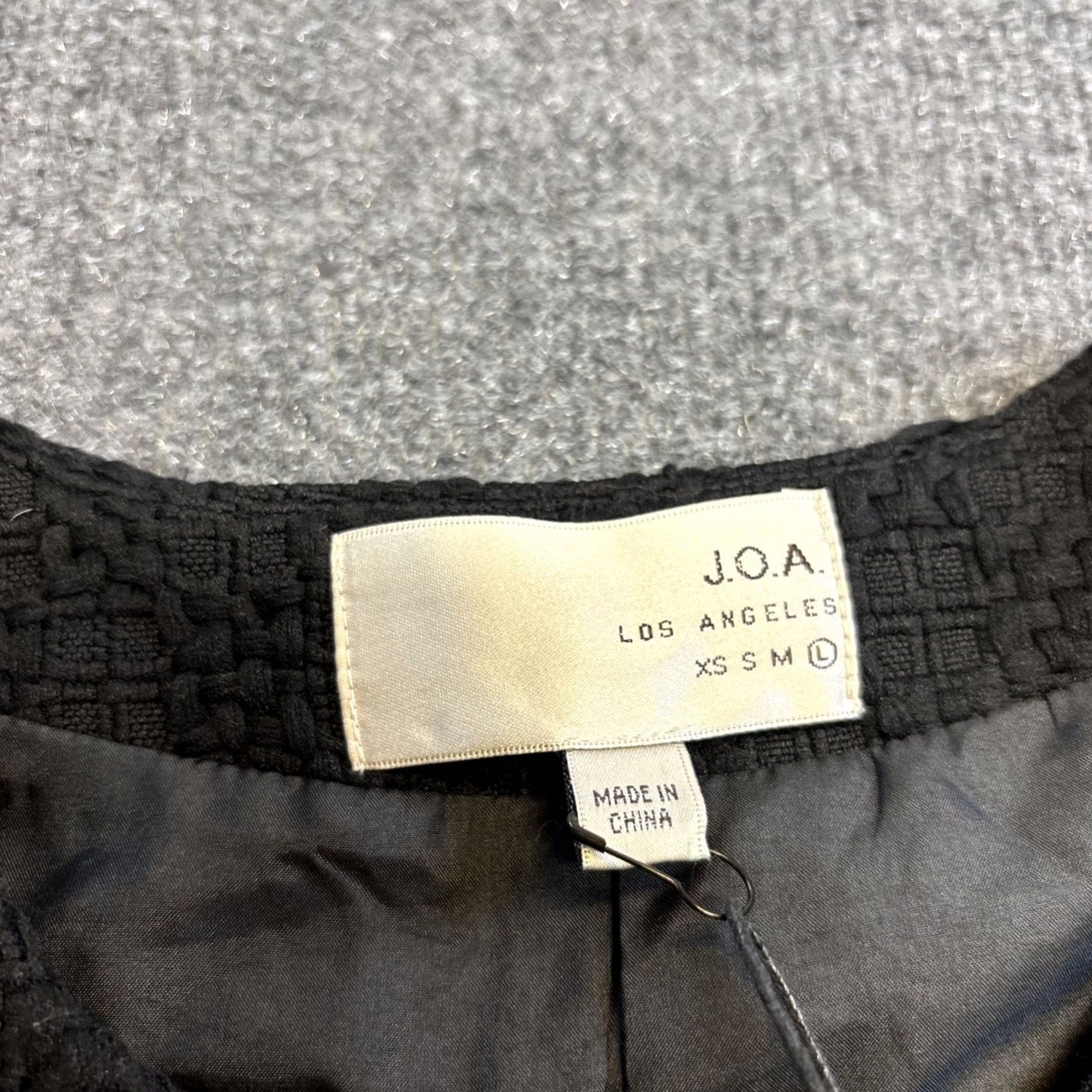 MISA Los Angeles JOA Los Angeles Lace Up Black Short Sleeve Knee Length Tweed Woven Dress L NWT Women Shift Gothic Vintage: No Size 36" / US 14 / IT 50 - 2 Thumbnail