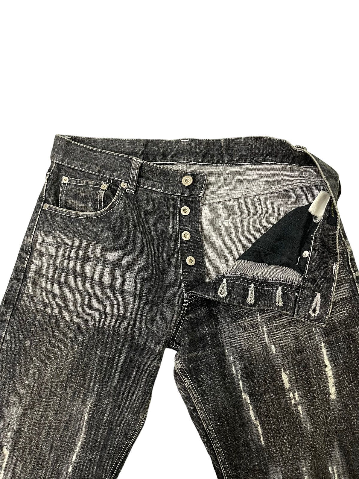 Japanese Brand Flare Jeans High Street Japan Faded Distress Boot Cut 6🟦4 Size US 33 - 10 Thumbnail