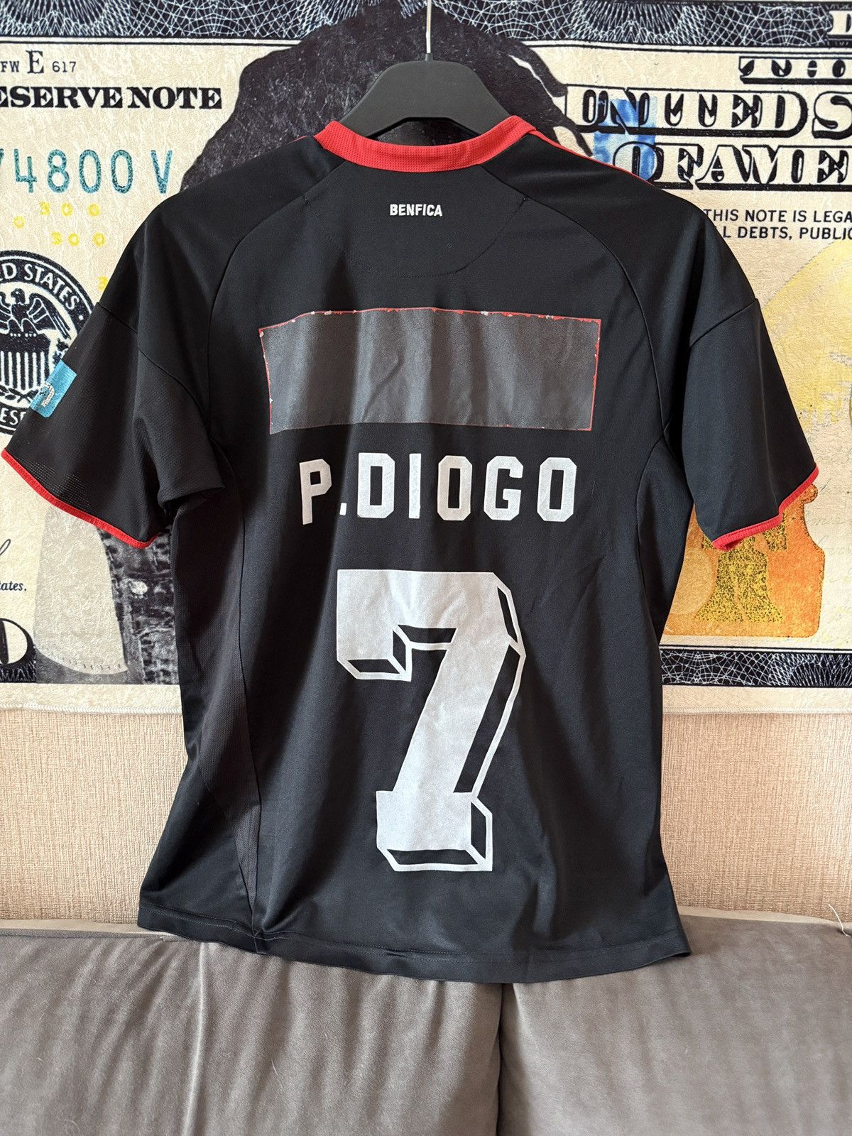 Adidas SL Benfica Adidas Away Shirt 09/10 Diogo #7 Soccer Jersey Size US S / EU 44-46 / 1 - 12 Thumbnail