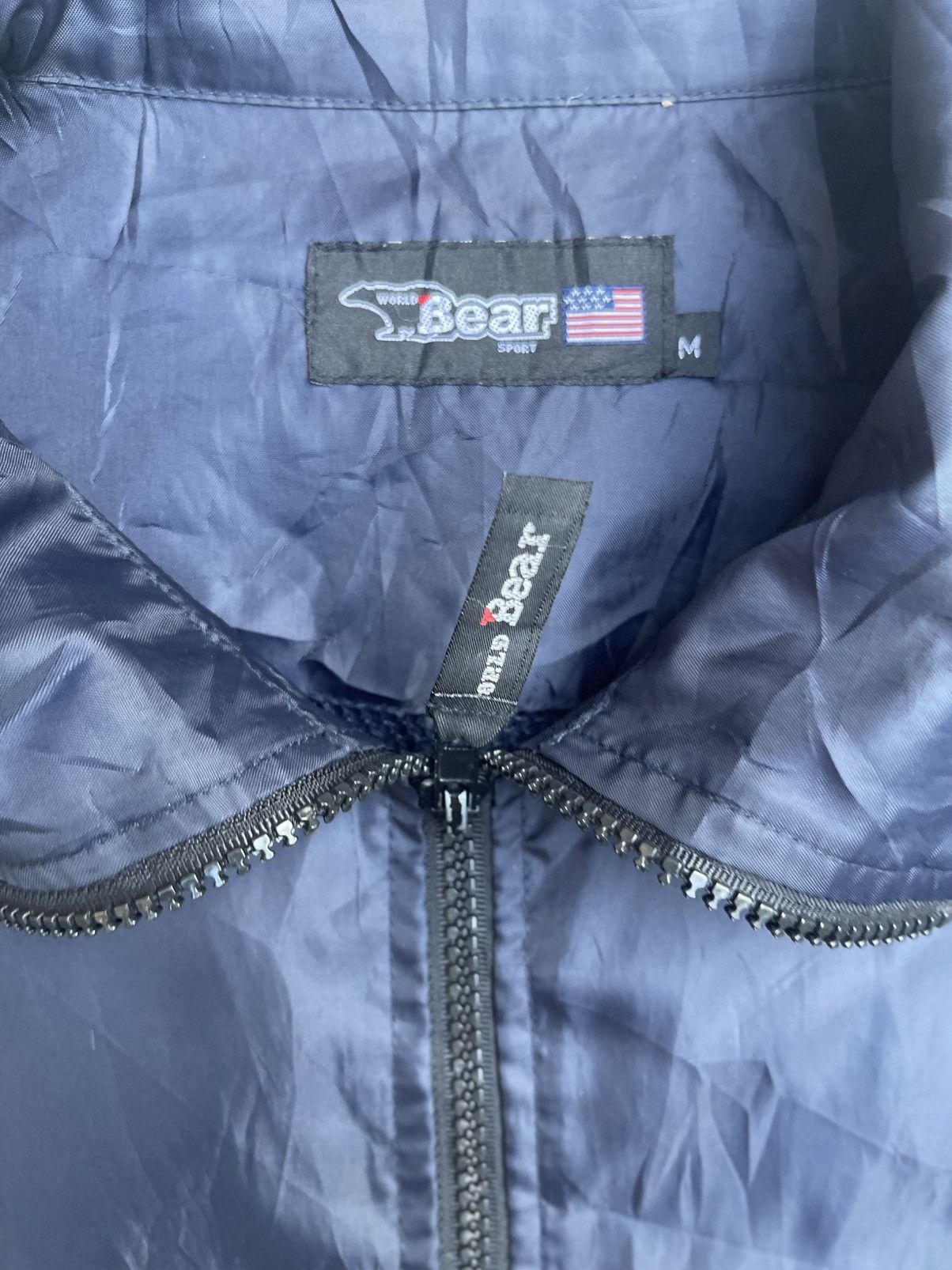 Japanese Brand Bear Sport Navy Windbreaker with American Flag Logo Size US M / EU 48-50 / 2 - 5 Thumbnail