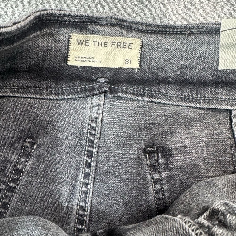 Free People NWT New Free People Level Up Slit Bootcut Jeans In Ridge Gr Size 31" - 6 Thumbnail