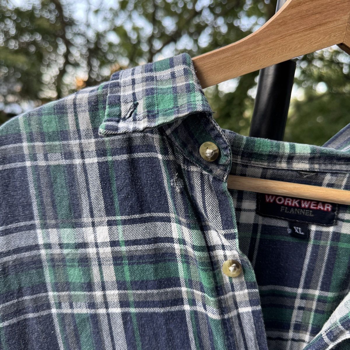 Vintage Thrashed Faded Distressed Flannel Shirt ERD Grunge Chrome Size US XL / EU 56 / 4 - 8 Thumbnail