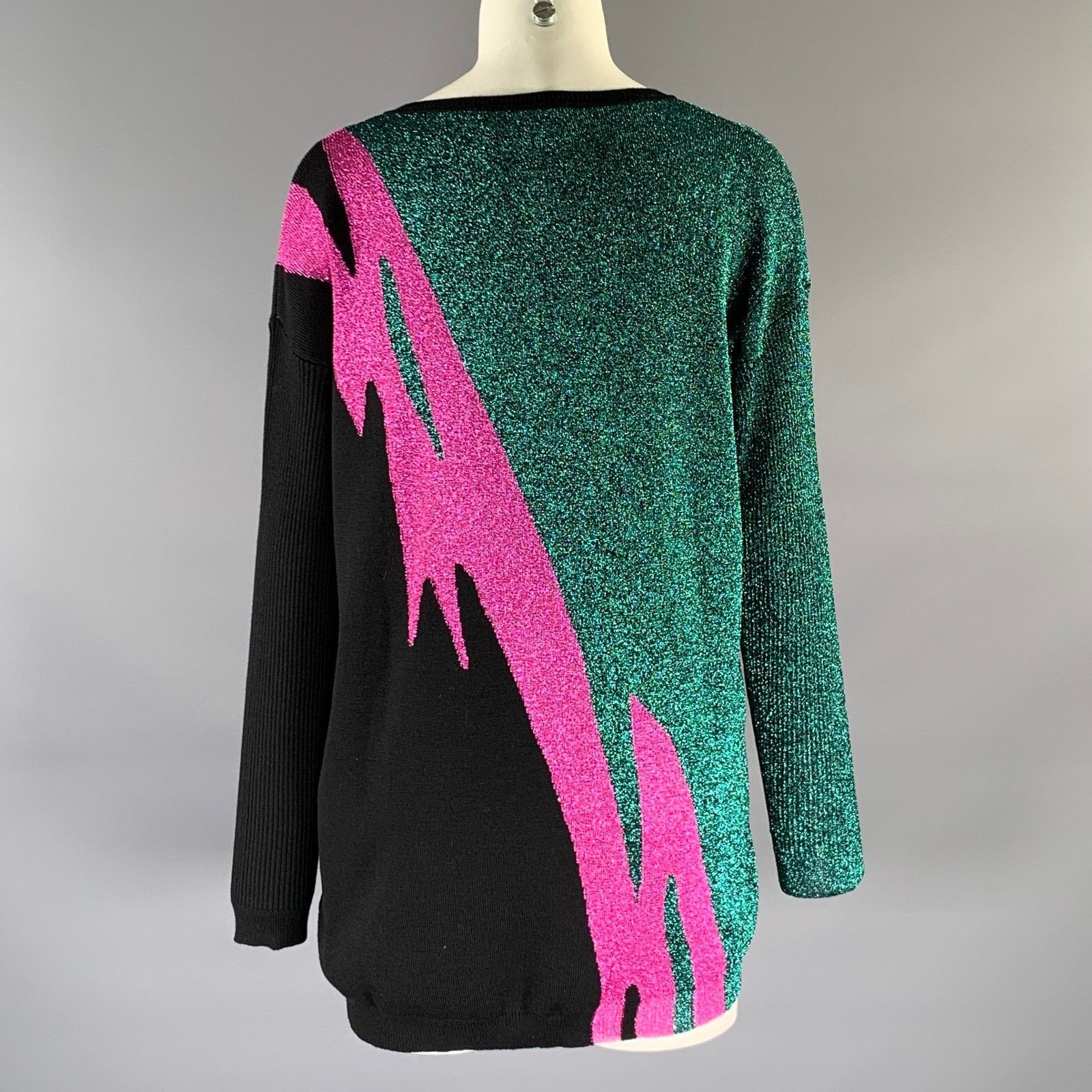 Dsquared2 DSQUARED2 Size XS Green Pink Wool Blend Pull On Pullover Size XS / US 0-2 / IT 36-38 - 4 Thumbnail