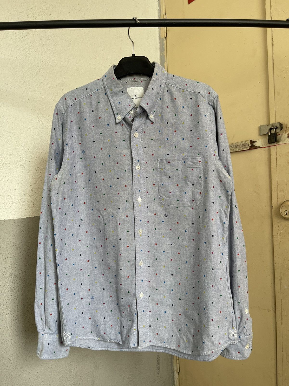 uniform experiment Uniform Experiment Rainbow Polkadot Button Up Shirt Size US M / EU 48-50 / 2 - 1 Thumbnail