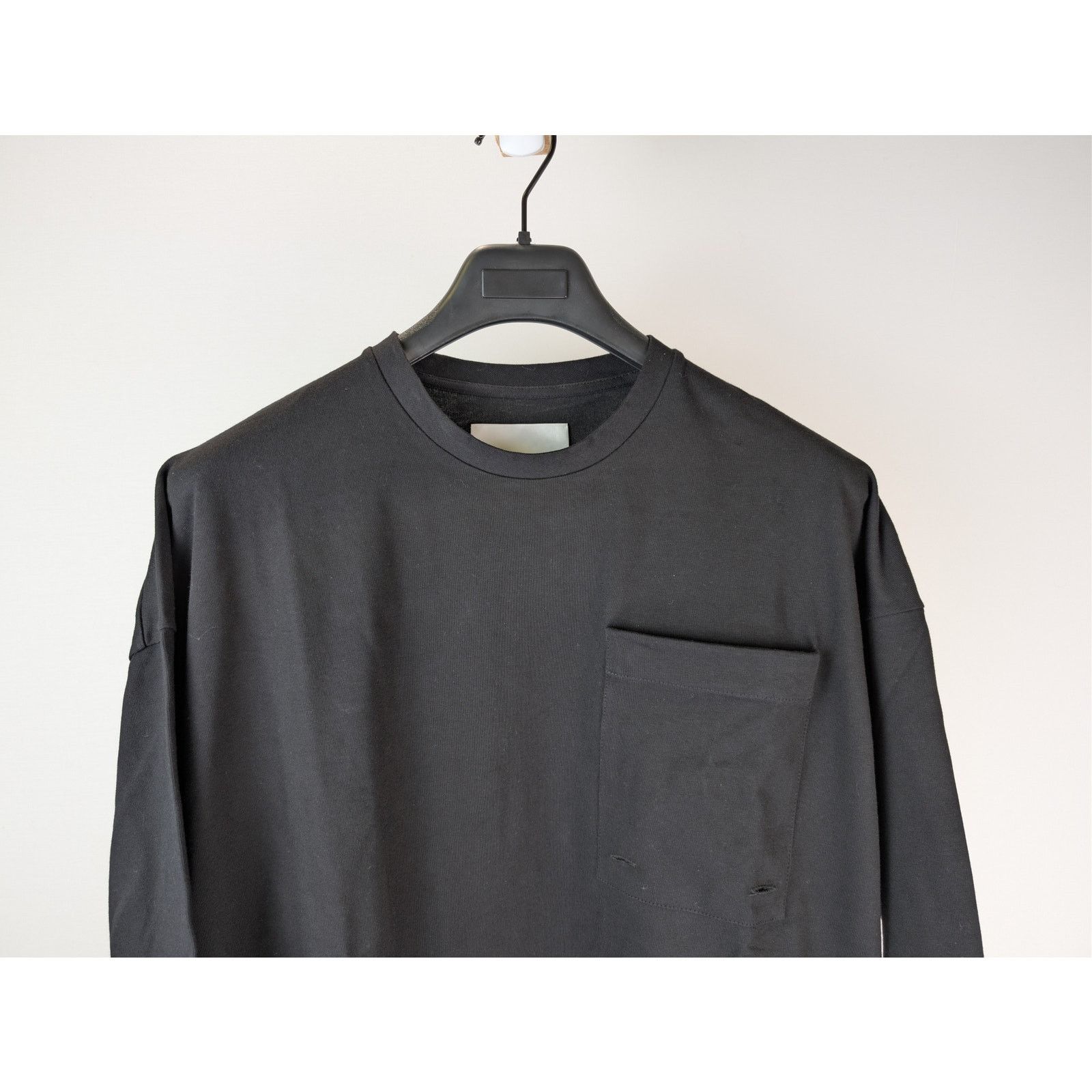 Jil Sander o1rshd1 Compact Cotton Jersey Python Pocket T-Shirt in Black Size US M / EU 48-50 / 2 - 6 Thumbnail