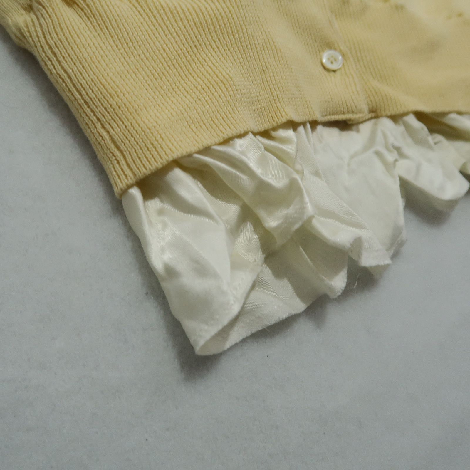 Sacai Sacai Ruffle Ribbed Shirt Cardigan Knit Studded Collar Size US S / EU 44-46 / 1 - 7 Thumbnail