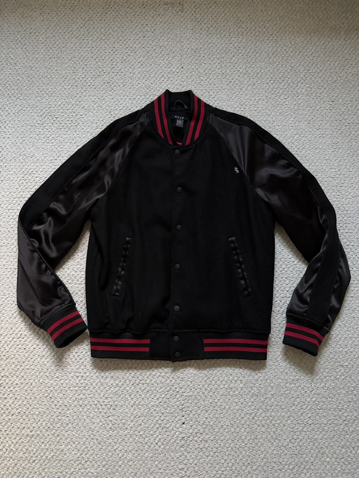 Ksubi Ksubi Satin/Wool Raglan Varsity Jacket Size US M / EU 48-50 / 2 - 1 Thumbnail