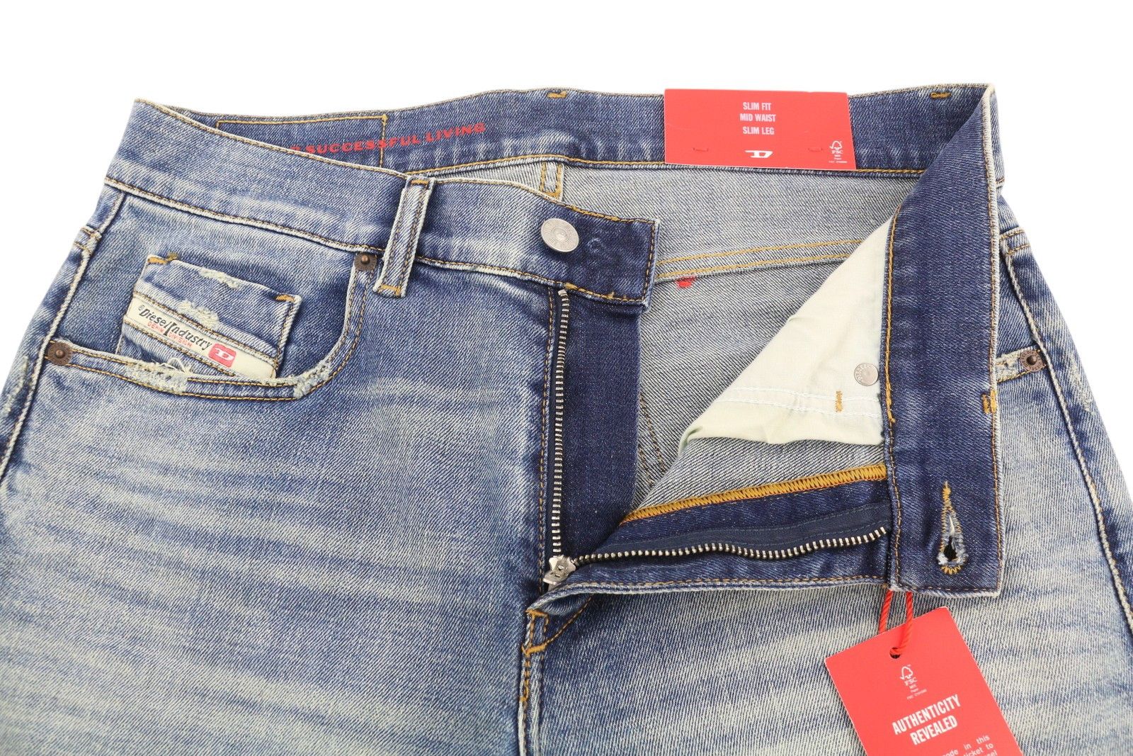 2019 D-STRUKT 09C87 W30/L34 Blue Distress Slim 85415
