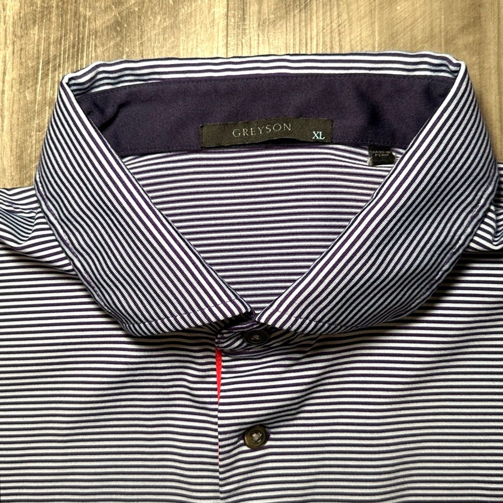 Vintage Greyson Saranac Striped Golf Polo XL Men Blue Polo Saranac Striped Golf Polo XL Mens Blue Size US XL / EU 56 / 4 - 6 Thumbnail