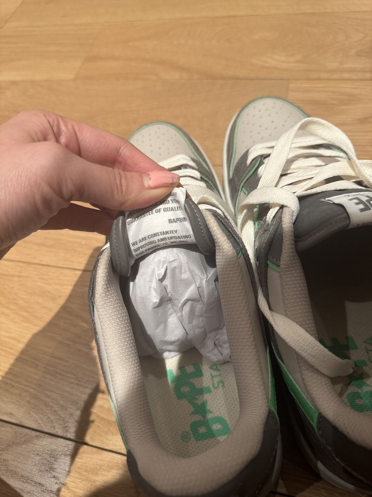Bape A Bathing Ape Bape Sta Grey Green Size US 11 / EU 44 - 15 Thumbnail