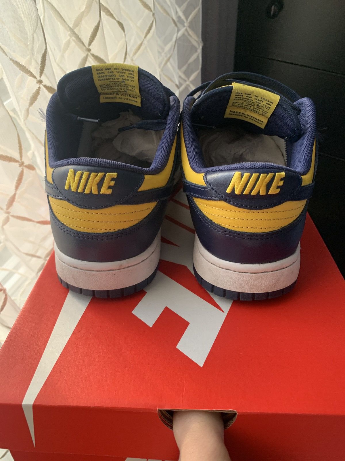 Nike × Vintage Nike Dunk Low “Michigan” Size US 10 / EU 43 - 4 Thumbnail
