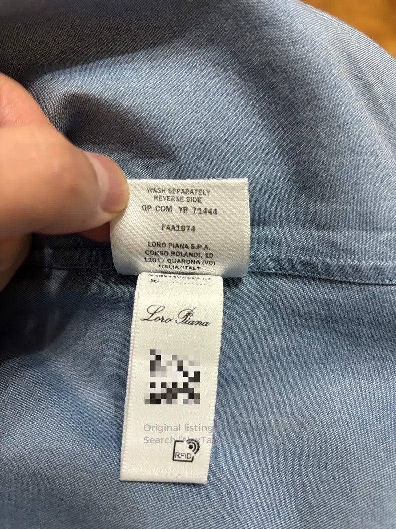 Loro Piana Loro Piana Blue Pure Cotton Shirt Size US S / EU 44-46 / 1 - 5 Thumbnail