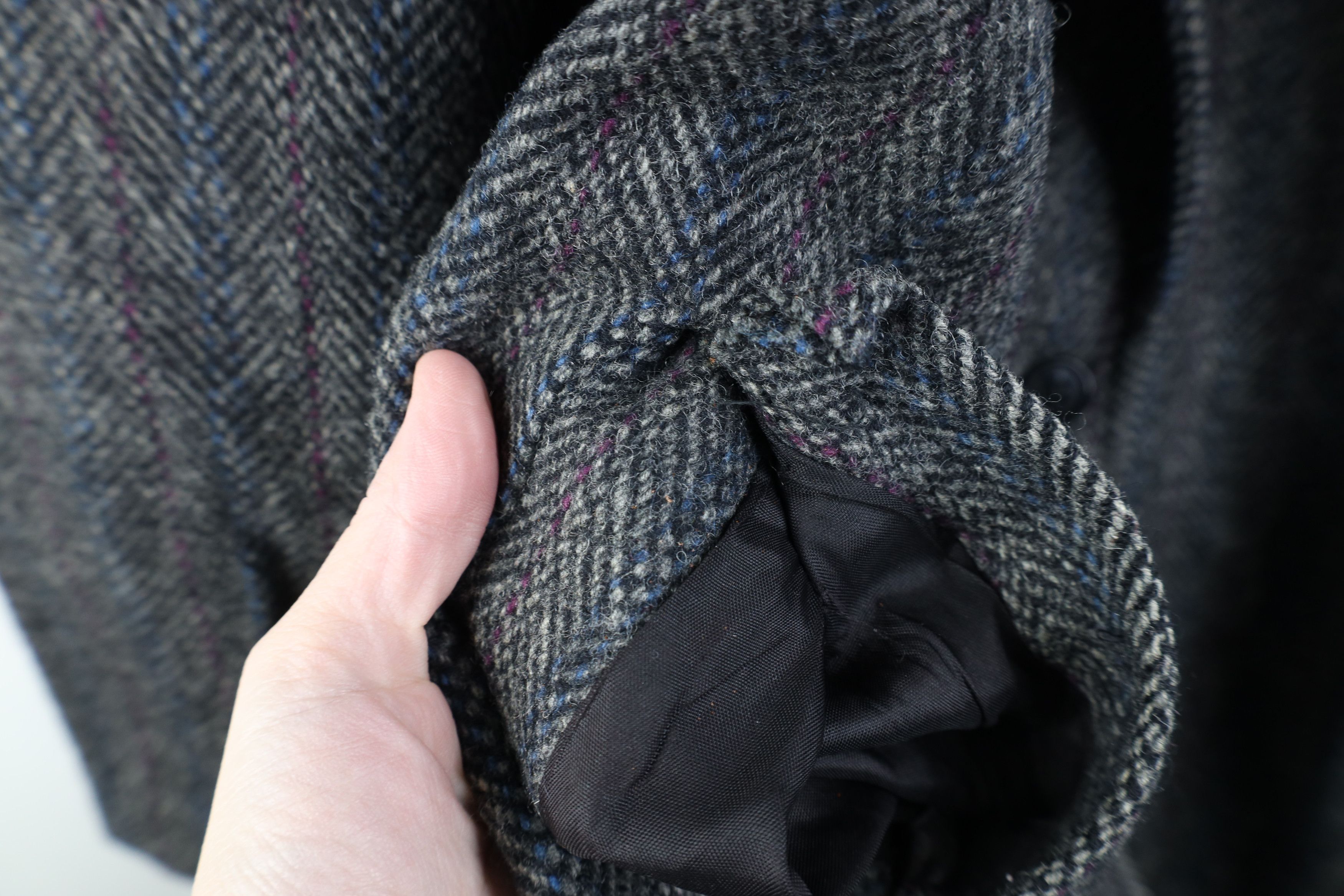 Vintage Vintage 70s Streetwear Wool Tweed Herringbone Overcoat USA Size L / US 10 / IT 46 - 6 Thumbnail