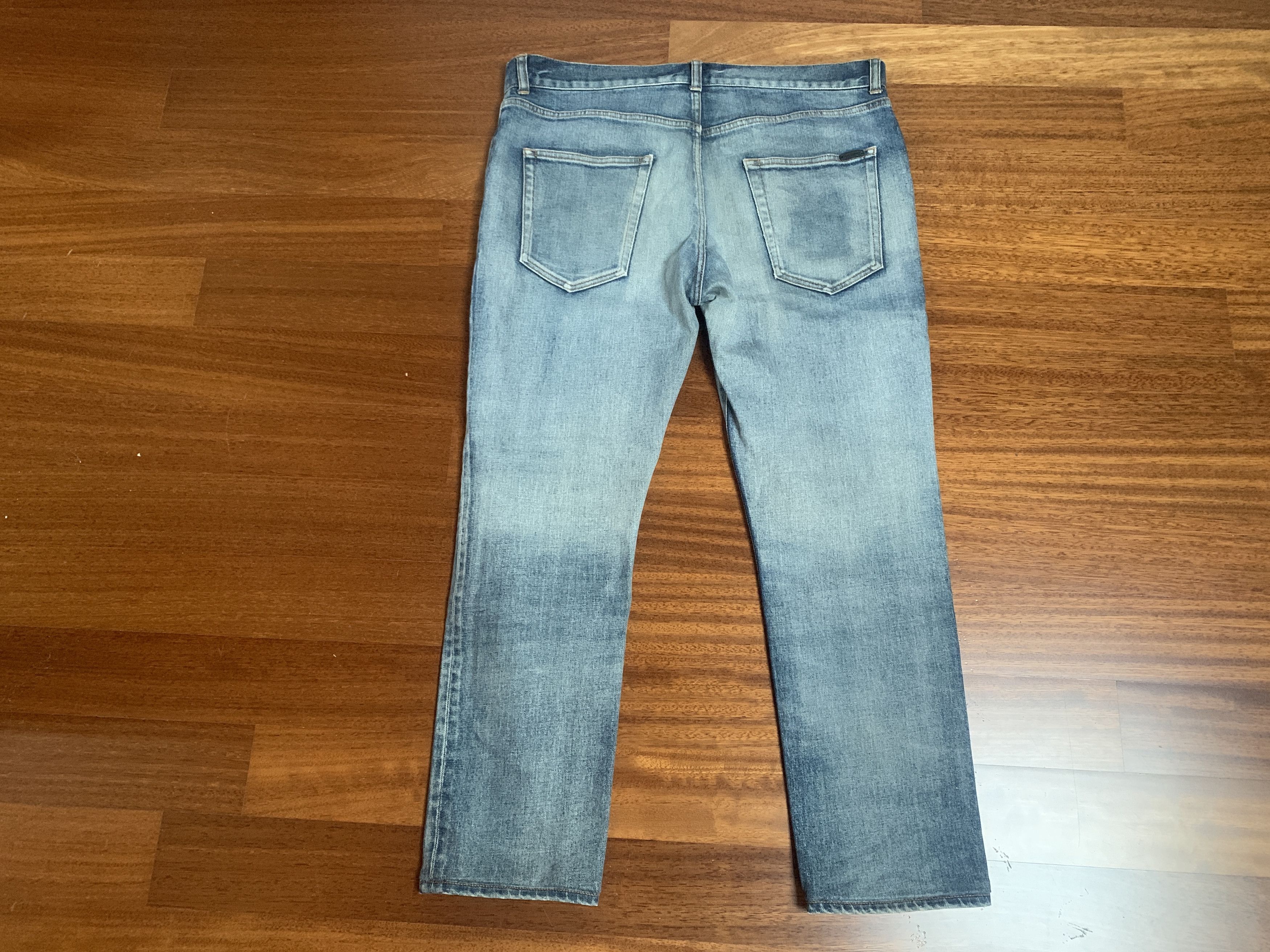 Saint Laurent Paris SAINT LAURENT PARIS D24 SKINNY JEANS IN WASHED BLUE DENIM Size US 34 / EU 50 - 5 Thumbnail