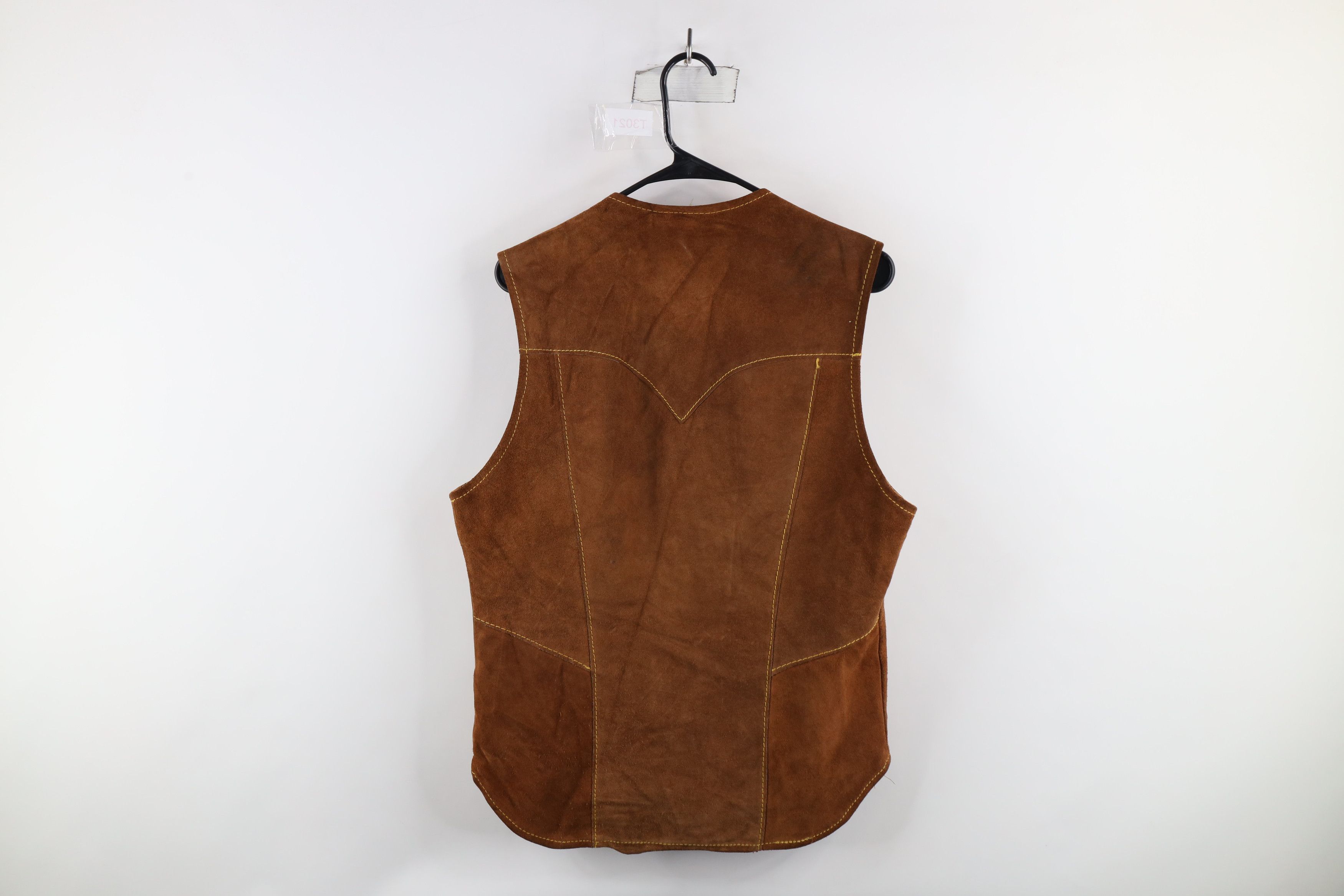 Vintage Vintage 70s Streetwear Suede Leather Western Vest Jacket USA Size US L / EU 52-54 / 3 - 14 Thumbnail