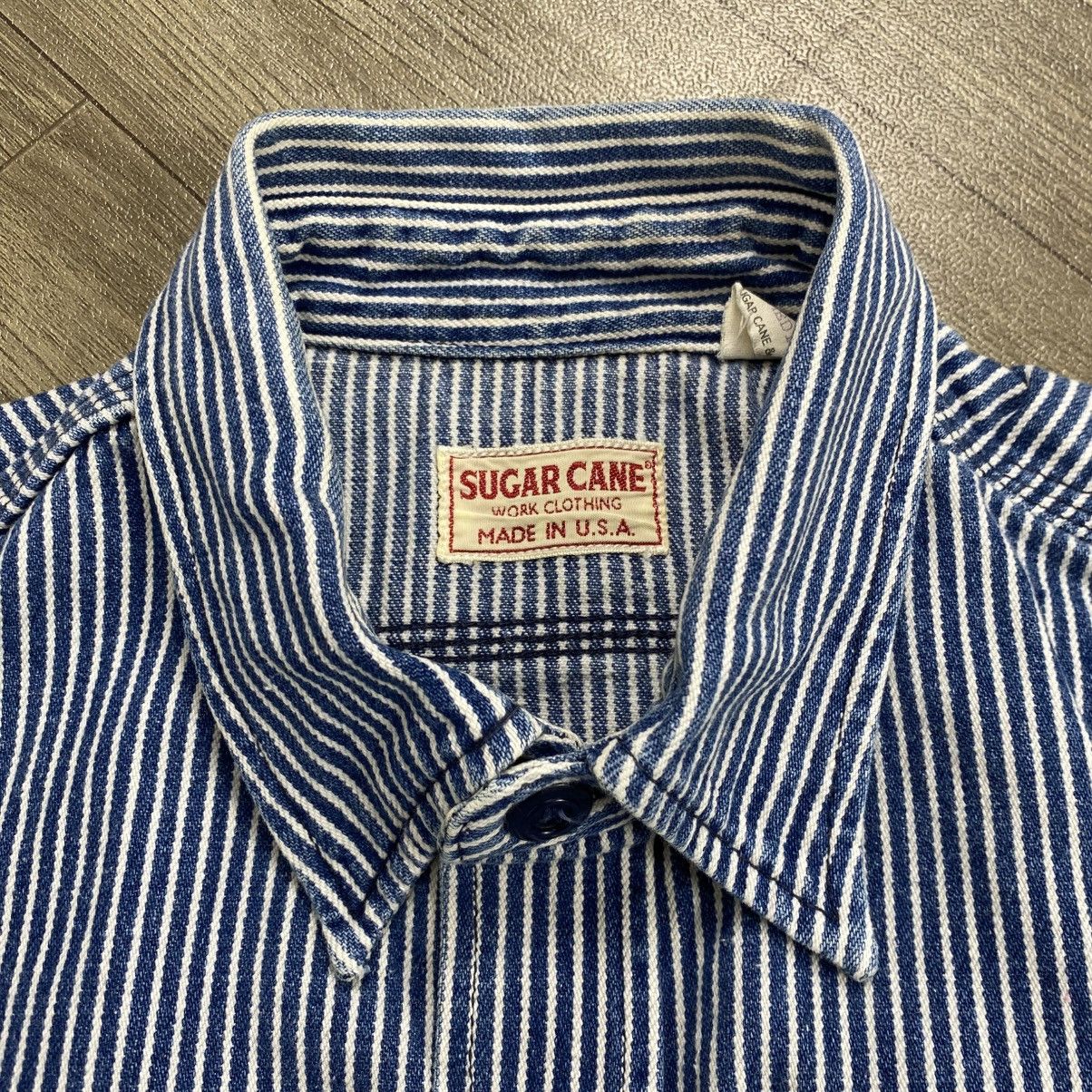 Sugar Cane 1990s Vintage Sugar Cane Hickory Denim Work Shirt Size US M / EU 48-50 / 2 - 3 Thumbnail