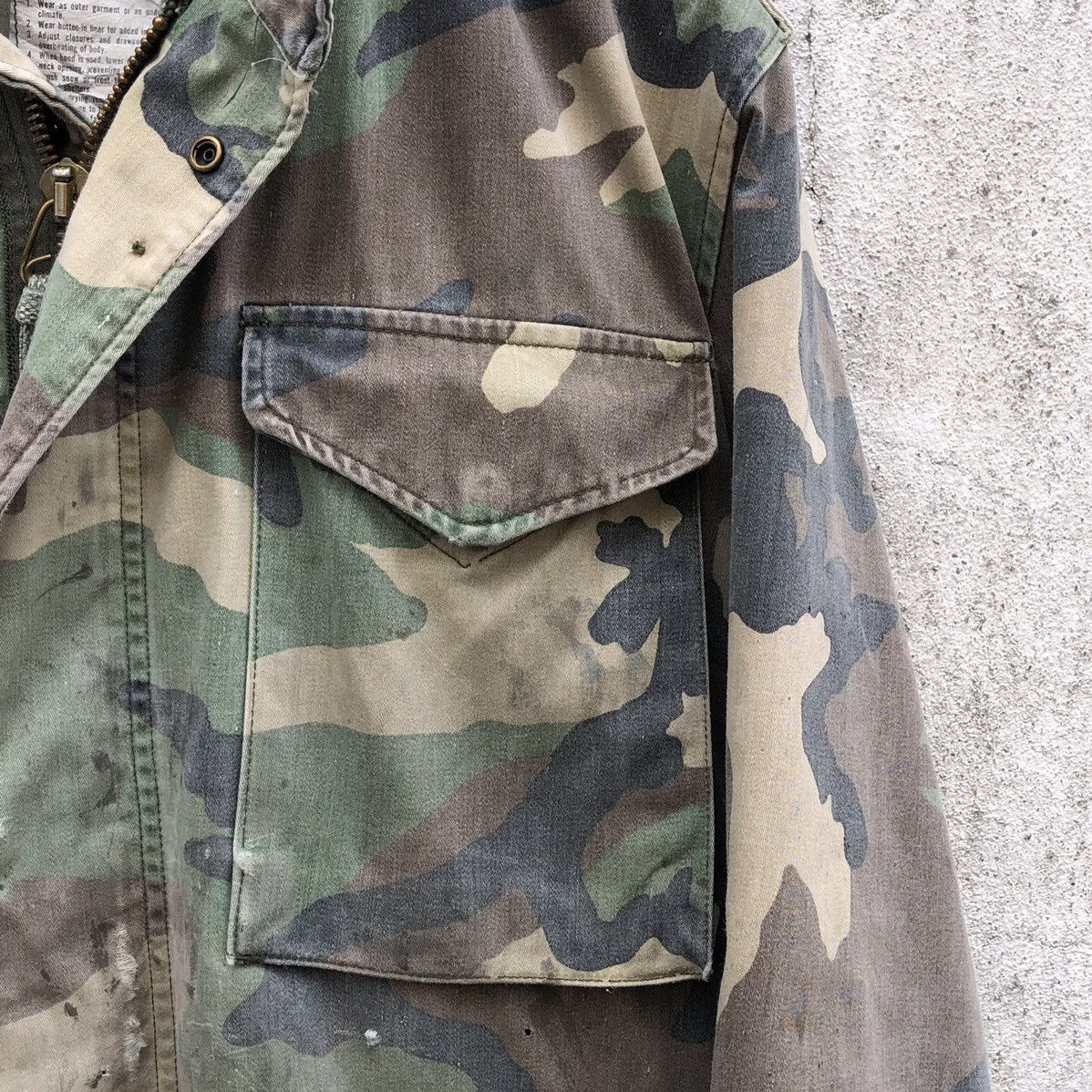 Alpha Industries 🔥VTG 80s Alpha Cold Weather Field THRASHED DISTRESSED Jacket Size US M / EU 48-50 / 2 - 6 Thumbnail