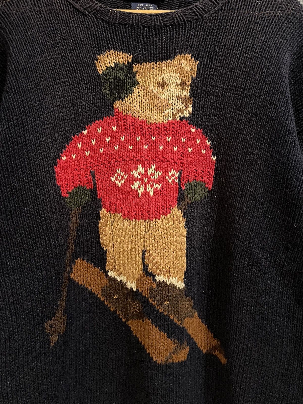 Polo Ralph Lauren × Vintage Sweater Polo Bear Vintage Hand Knit Size US L / EU 52-54 / 3 - 3 Thumbnail