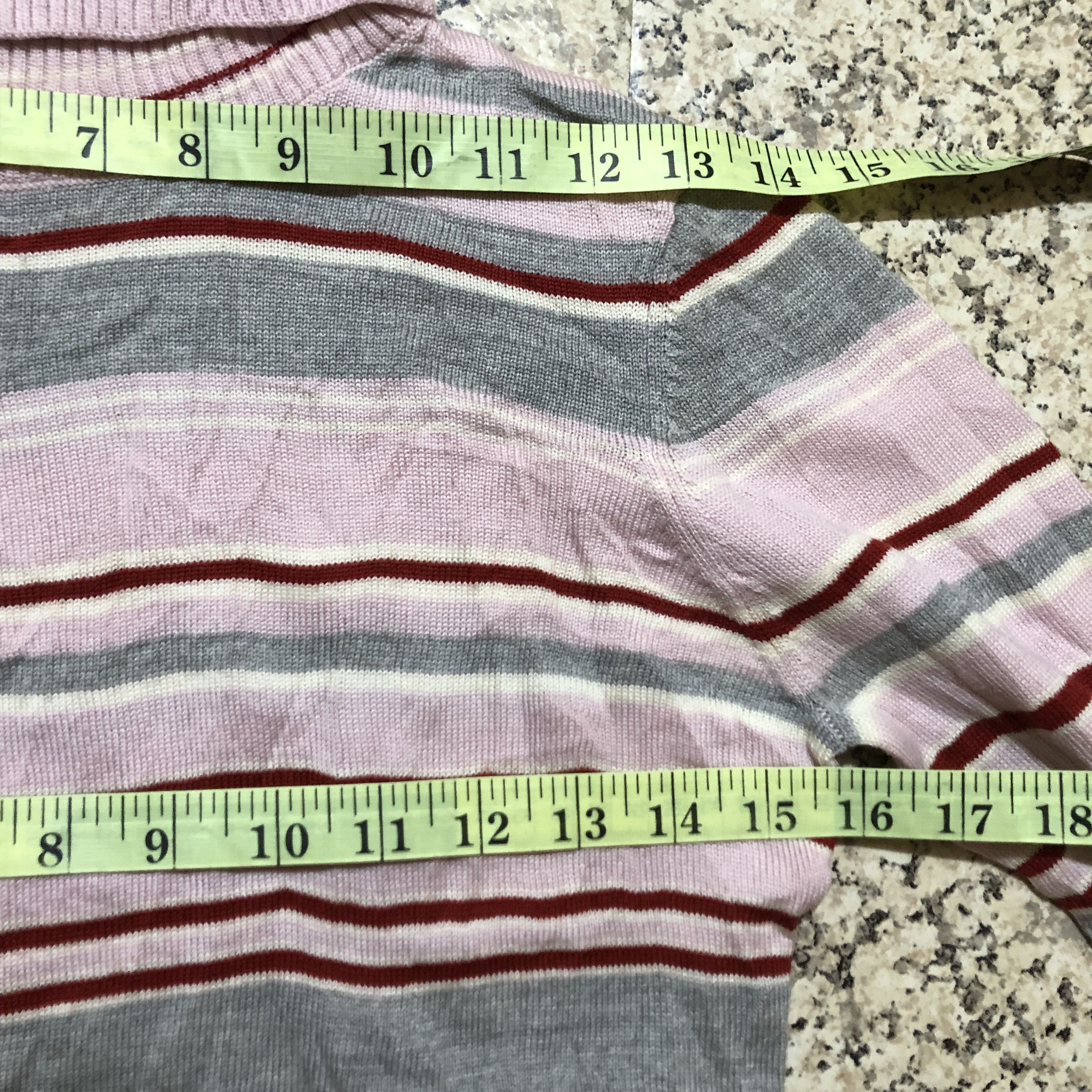 Courreges Vintage Courrèges Paris Striped Turtleneck Wool Knit Sweater Size S / US 4 / IT 40 - 18 Thumbnail