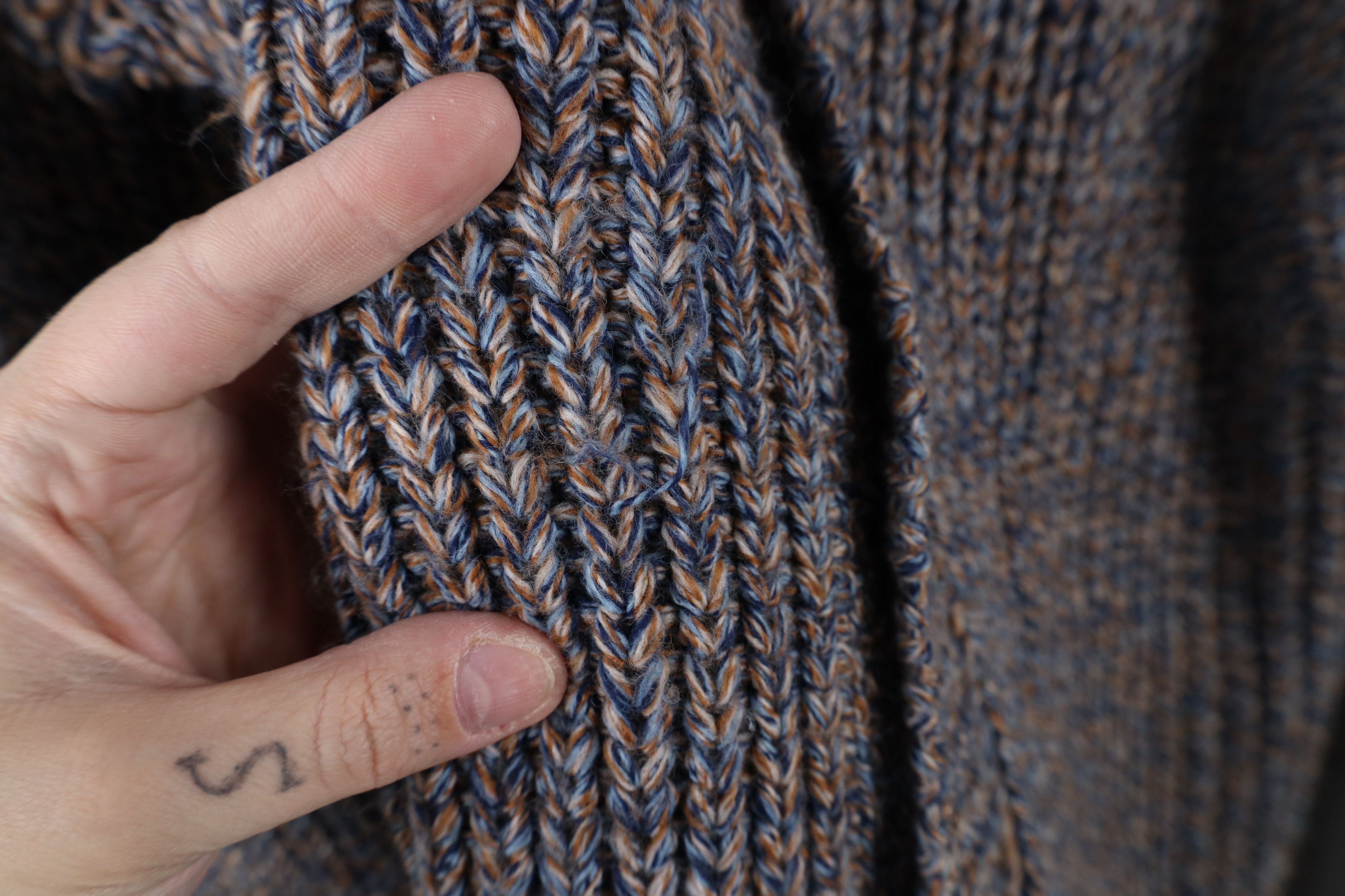 Vintage Vintage 60s 70s Streetwear Knit Shawl Cardigan Sweater Size US L / EU 52-54 / 3 - 5 Thumbnail