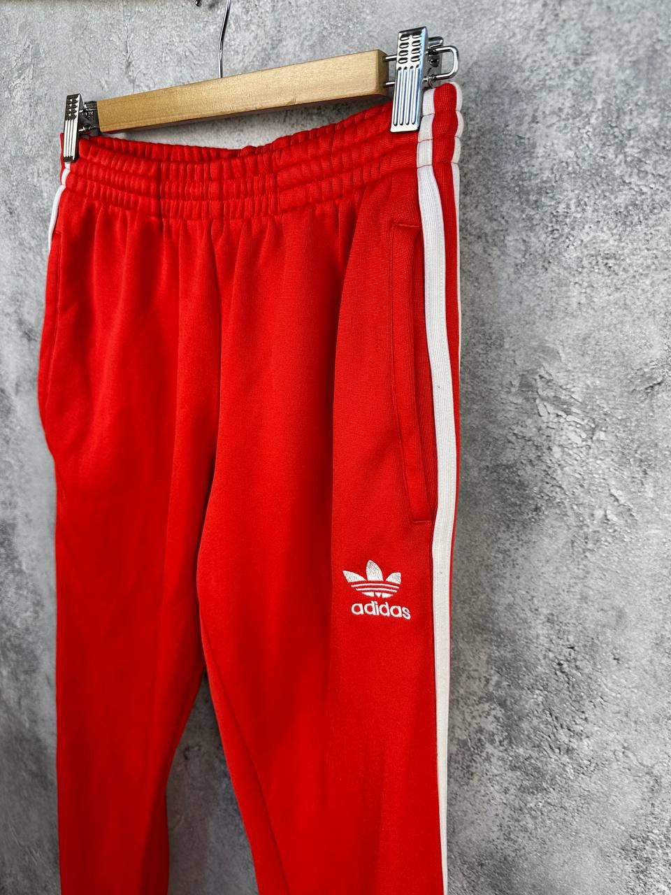 Adidas Adidas Originals Trefoil Red 3-Stripe Track Pants Joggers Size US 30 / EU 46 - 5 Thumbnail