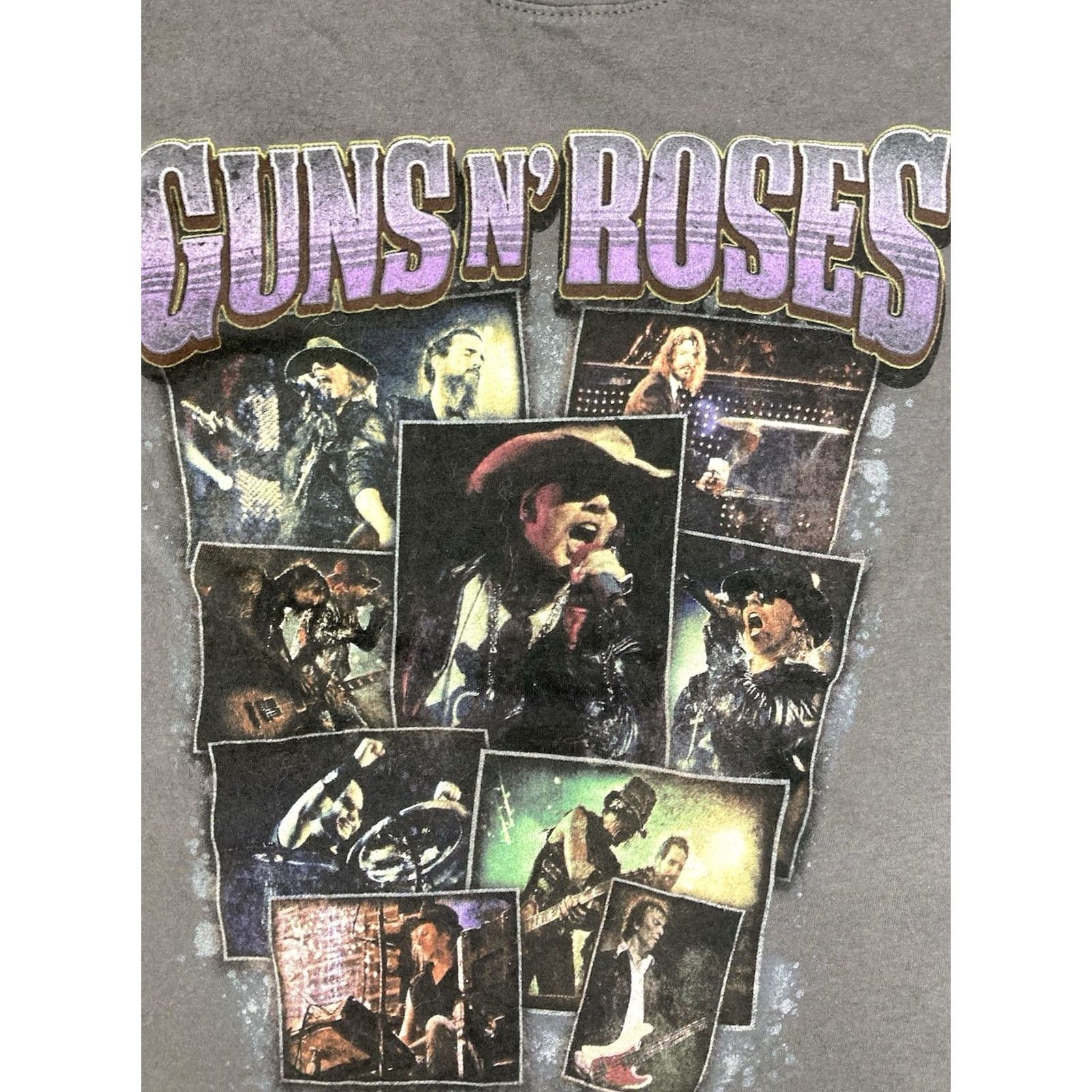 Vintage Guns N Roses T-Shirt Women Small Short Sleeve Music Crew Neck Bay Island Gray, Solid, Cotton, All Seasons, Regular Fit Size S / US 4 / IT 40 - 2 Thumbnail